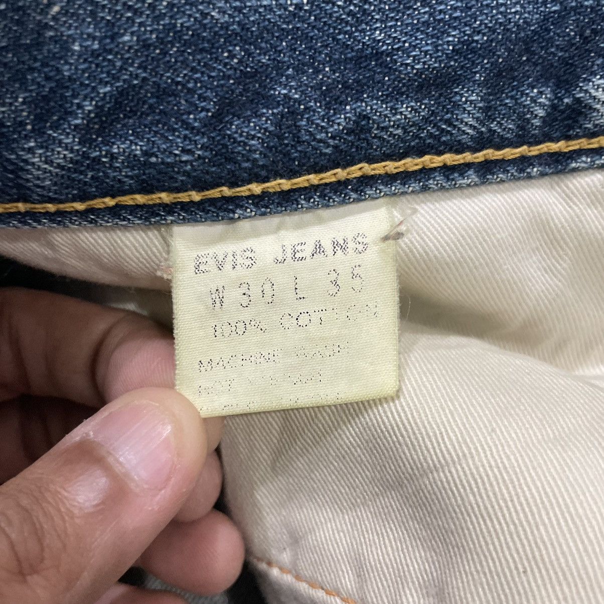 Evisu Vintage 80’s Evis Denim Patchwork Jeans Size US 30 / EU 46 - 24 Thumbnail