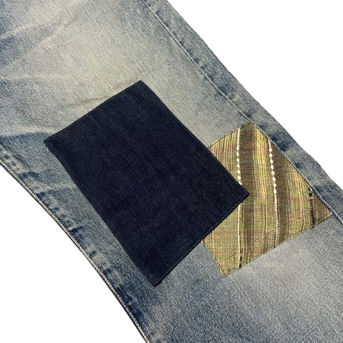 Evisu Vintage 80’s Evis Denim Patchwork Jeans Size US 30 / EU 46 - 5 Thumbnail