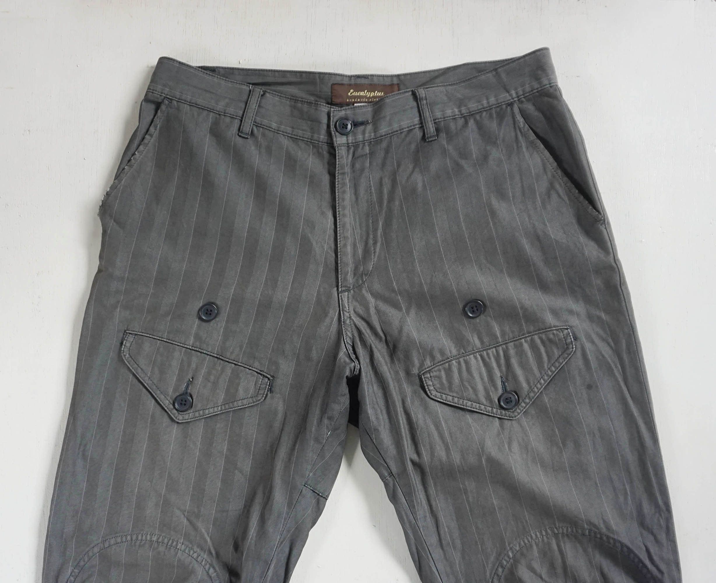 Handmade EUCALYPTUS Handmade Striped Multi-Pockets Pants Size US 32 / EU 48 - 1 Thumbnail