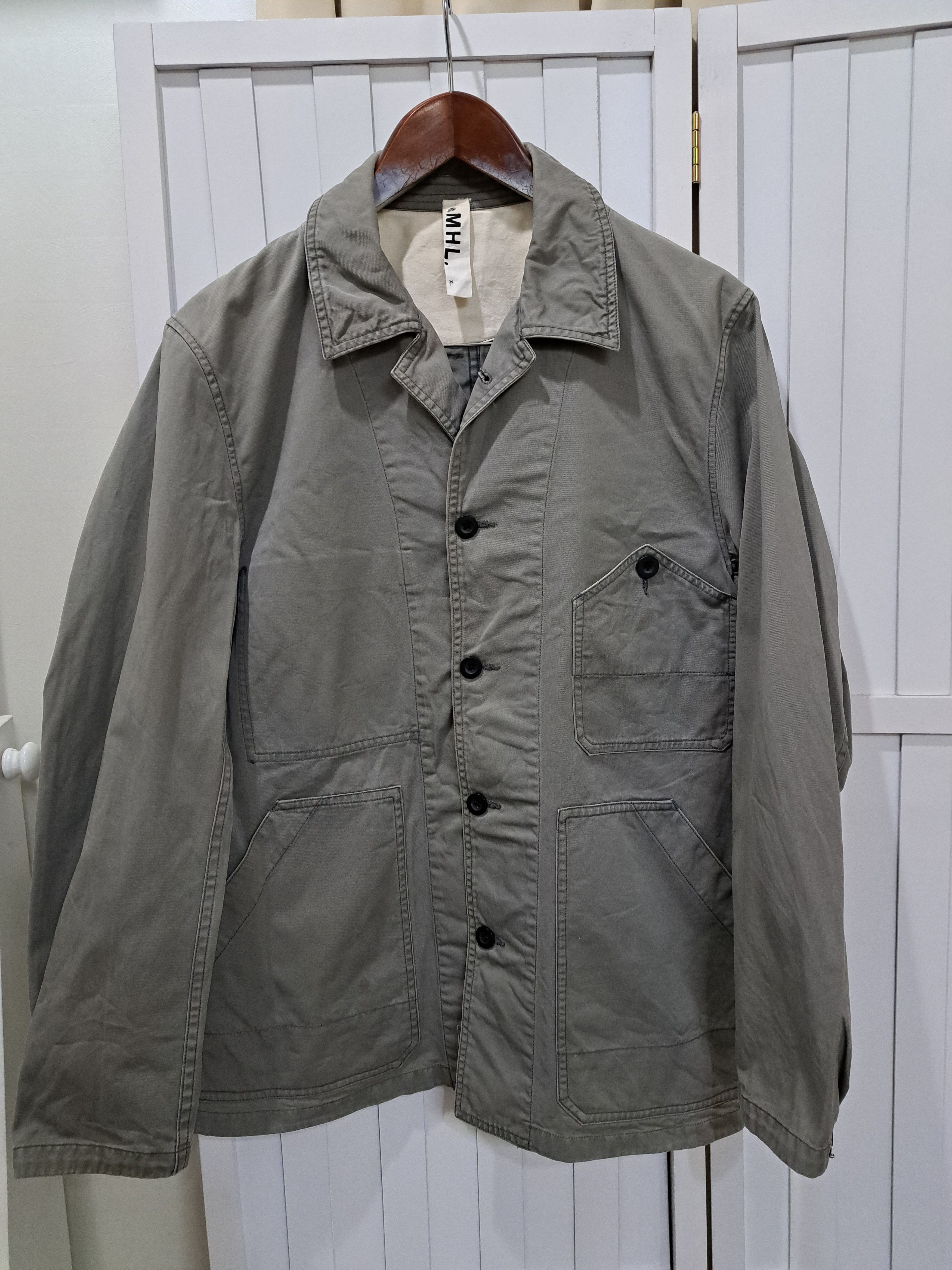image of Margaret Howell Mhl Chore Jacket in Grey, Men's (Size XL)