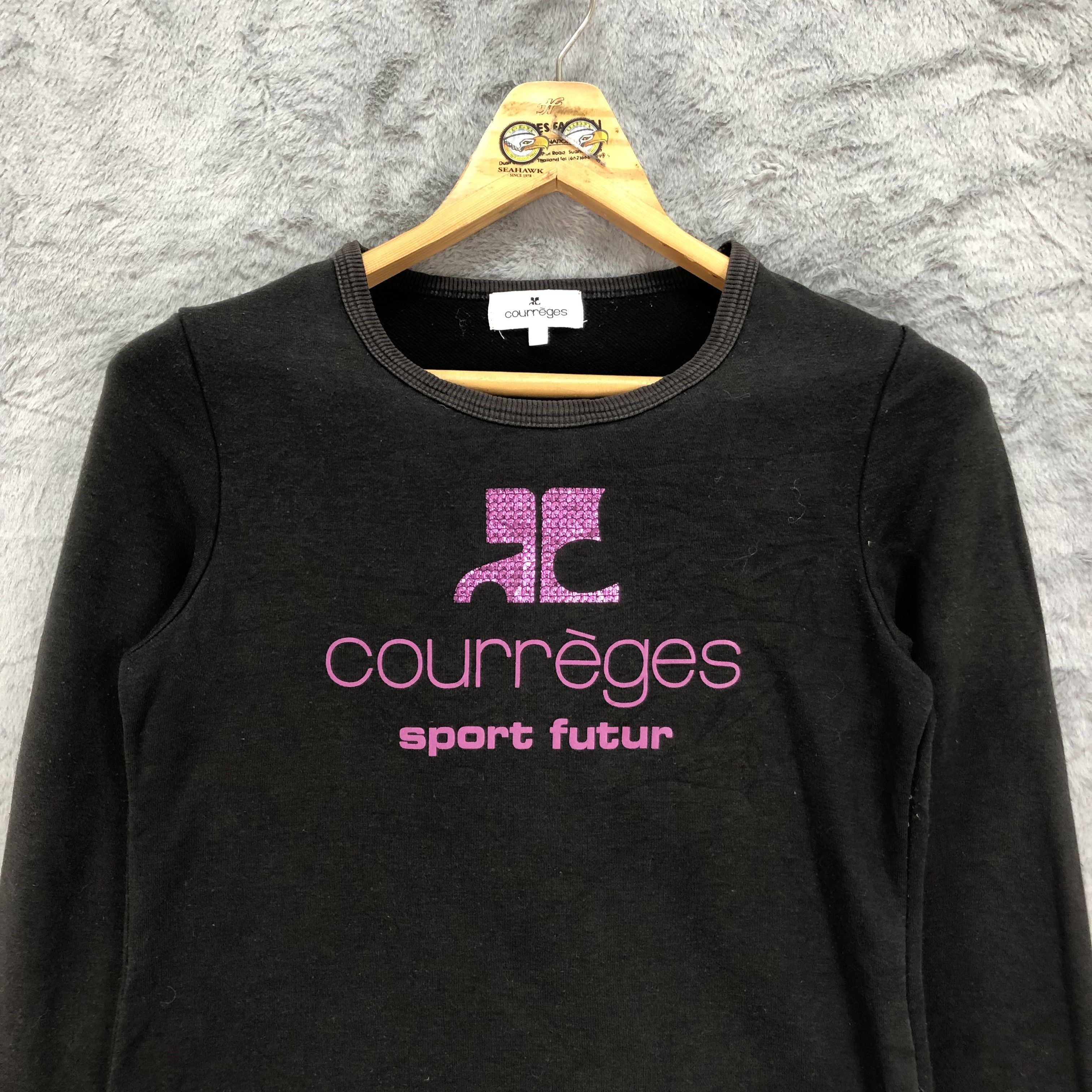 Courreges Courreges Sport Futur Big Logo Sweatshirts #4446-154 Size S / US 4 / IT 40 - 2 Thumbnail