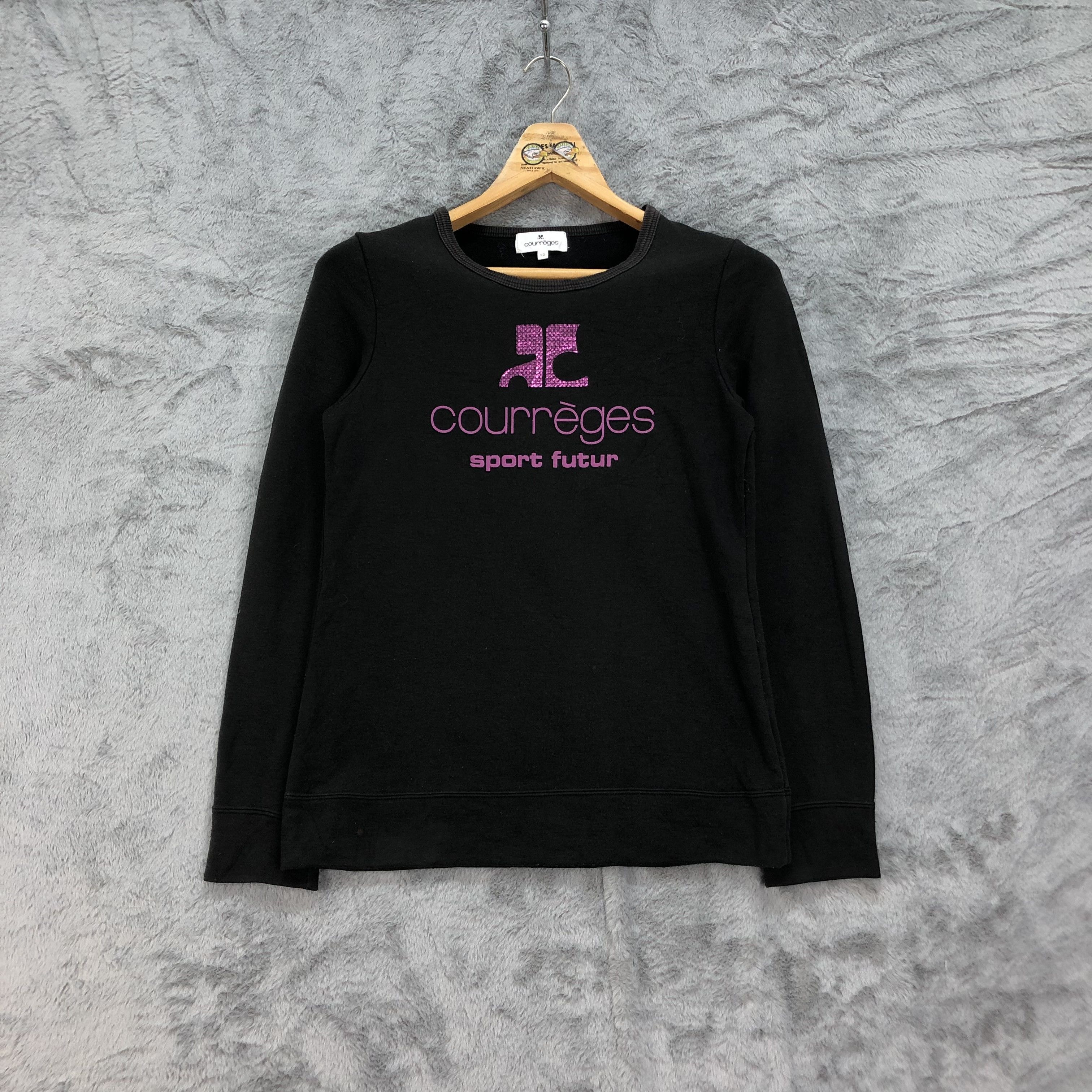 Courreges Courreges Sport Futur Big Logo Sweatshirts #4446-154 Size S / US 4 / IT 40 - 1 Thumbnail