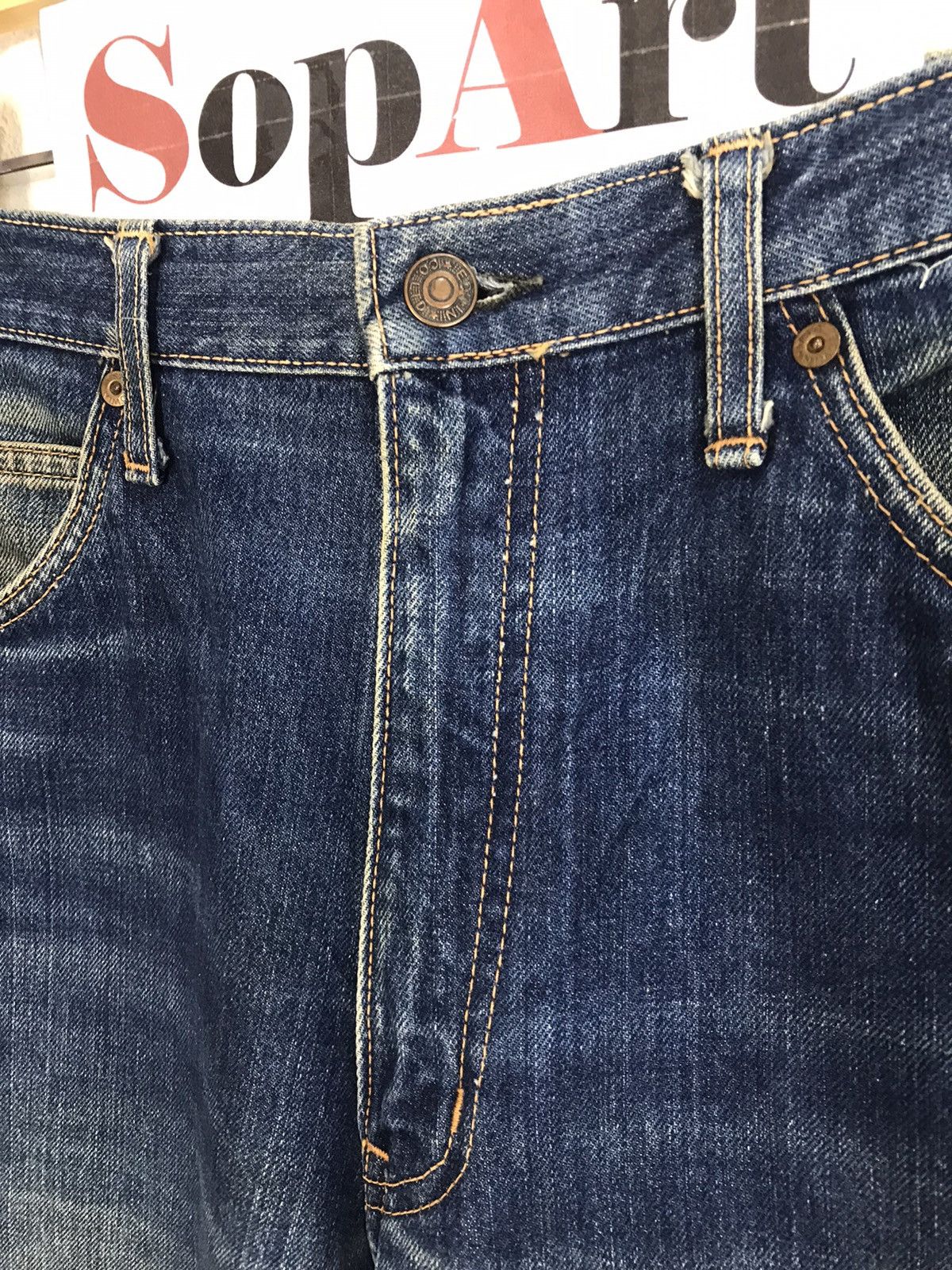 Edwin × Vintage Vintage Edwin Orange Tab Denim Jeans Design Size US 31 - 6 Thumbnail