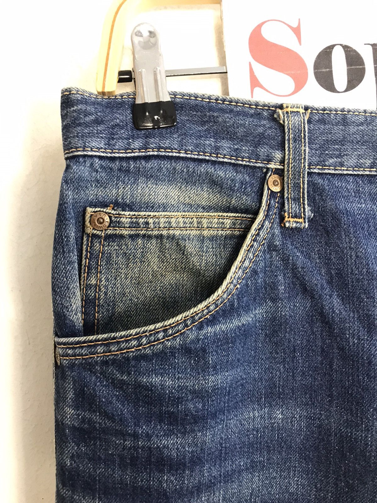 Edwin × Vintage Vintage Edwin Orange Tab Denim Jeans Design Size US 31 - 8 Thumbnail