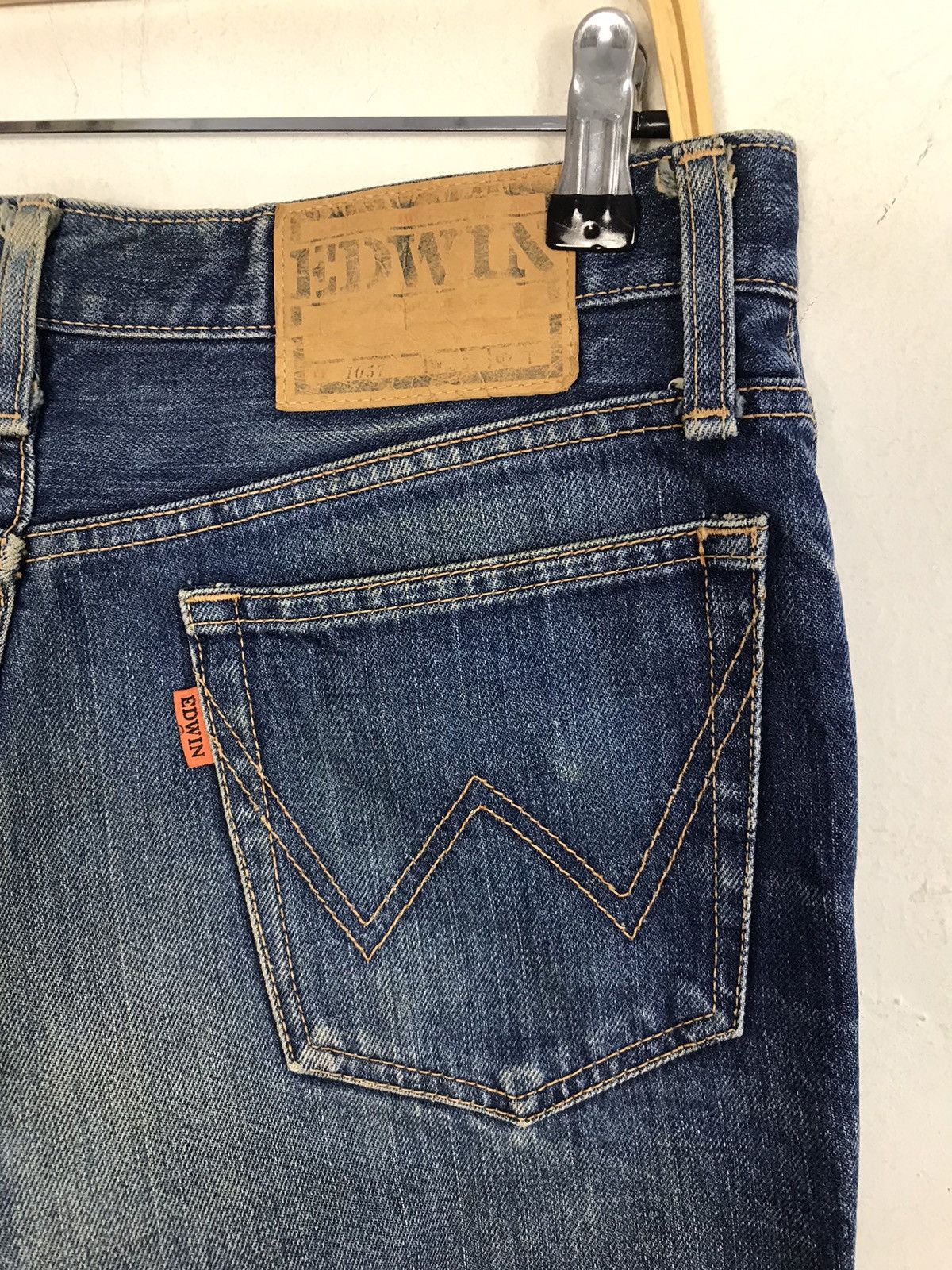 Edwin × Vintage Vintage Edwin Orange Tab Denim Jeans Design Size US 31 - 11 Thumbnail
