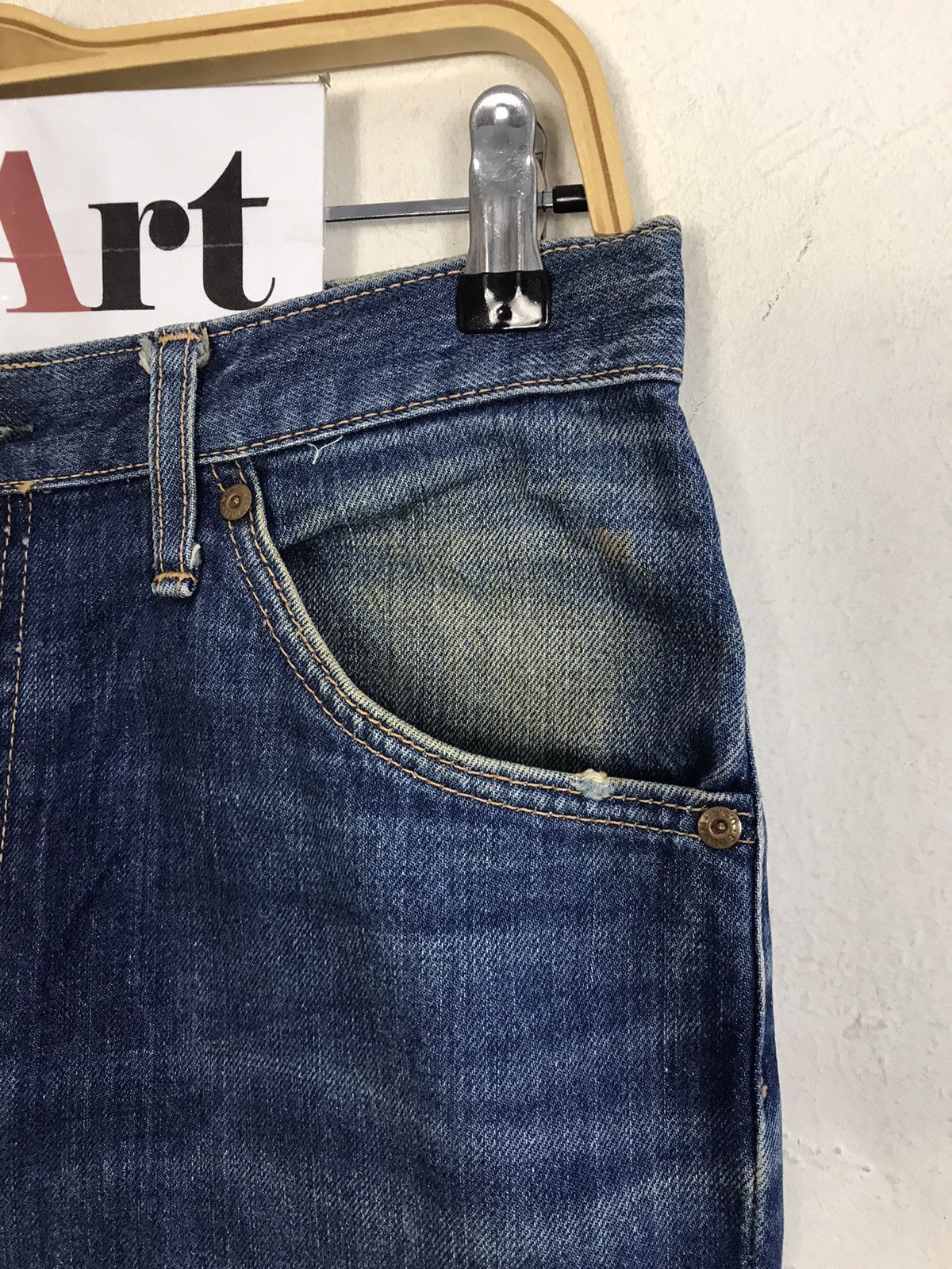 Edwin × Vintage Vintage Edwin Orange Tab Denim Jeans Design Size US 31 - 5 Thumbnail