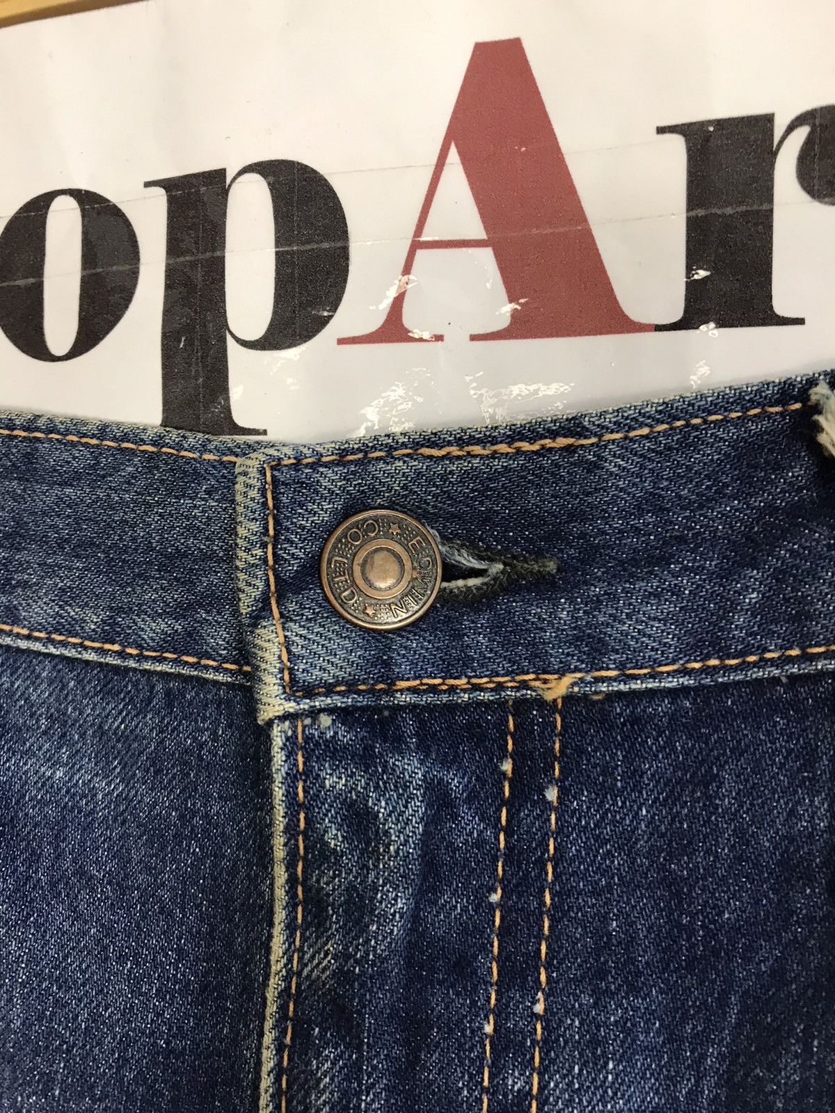 Edwin × Vintage Vintage Edwin Orange Tab Denim Jeans Design Size US 31 - 7 Thumbnail