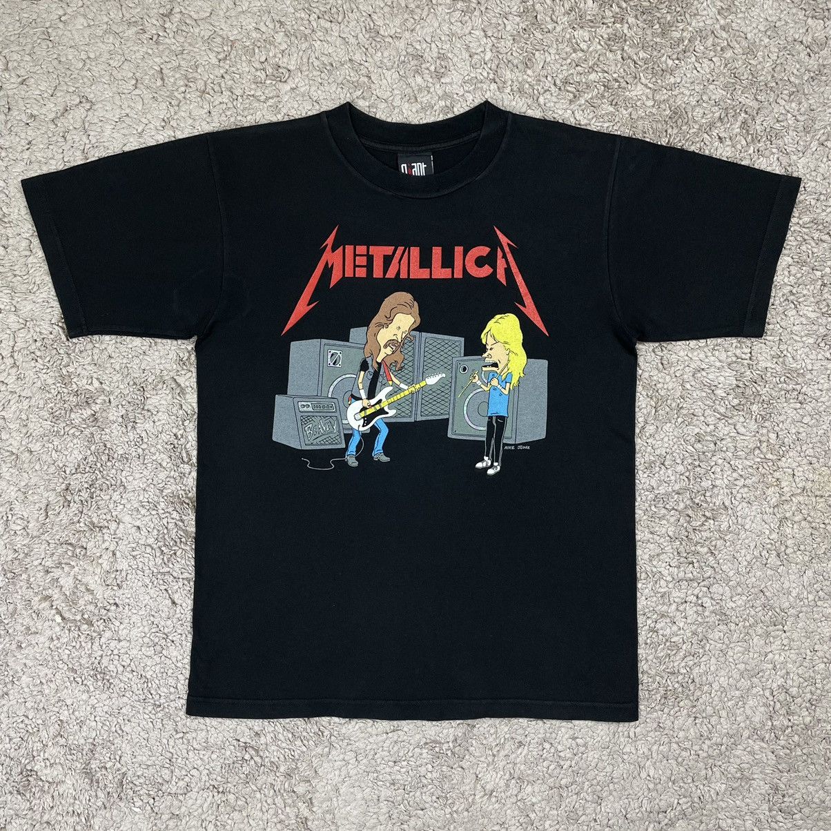 image of Band Tees x Giant Vintage Beavis And Butthead Metallica T-Shirt in Black, Men's (Size Medium)
