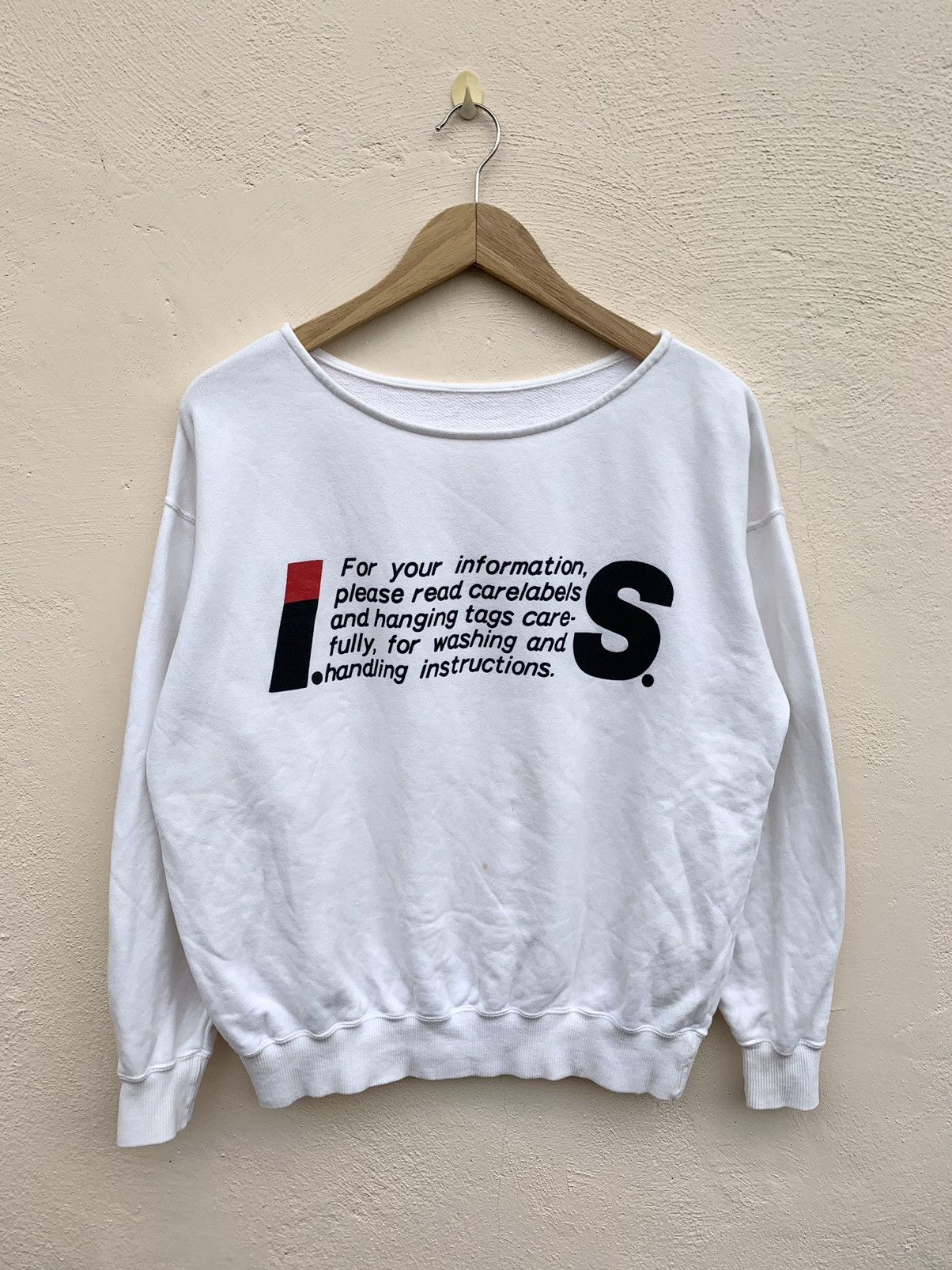 Issey Miyake Vintage 80’s Issey Sport Issey Miyake Care Label Sweatshirt Size US S / EU 44-46 / 1 - 1 Thumbnail