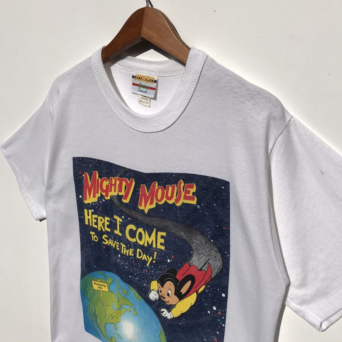 Disney Vintage 90s Mighty Mouse Tee Cartoon Character Size US M / EU 48-50 / 2 - 5 Thumbnail
