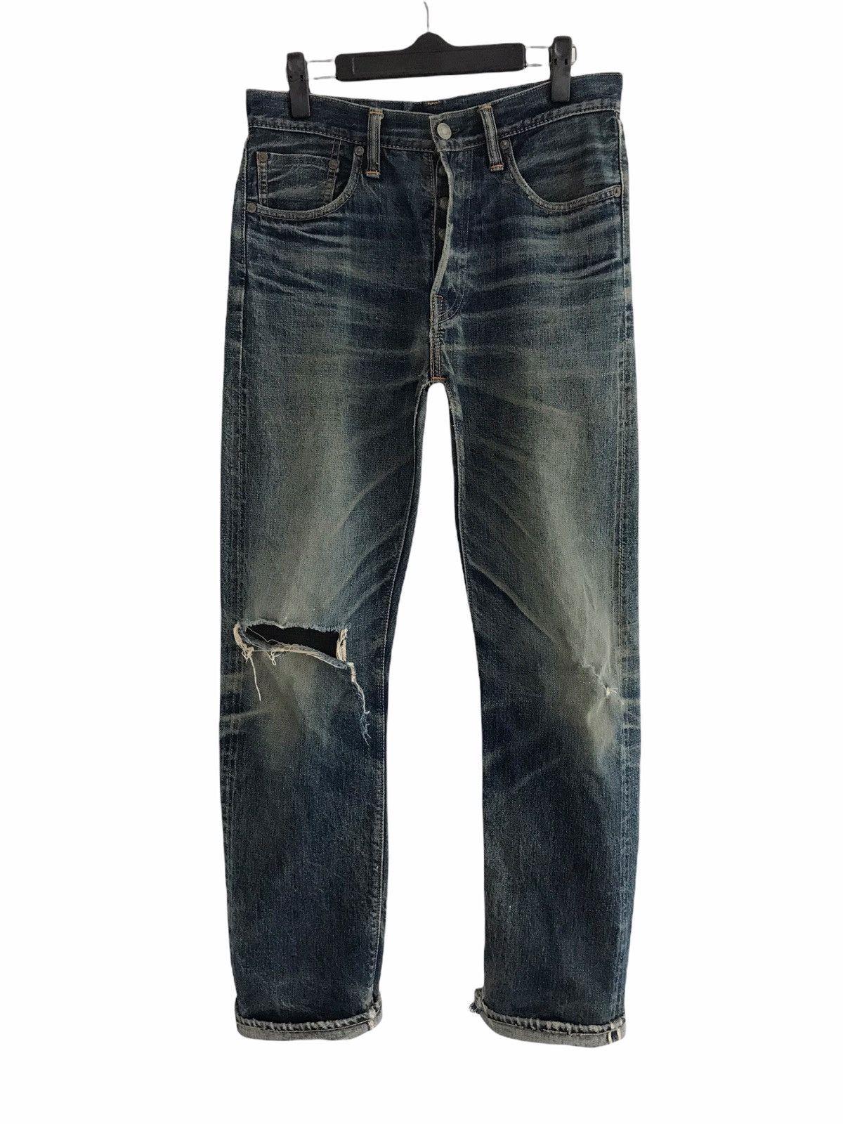 Warehouse Vintage WAREHOUSE Kenji & Kenichi Shiotani Distressed Jeans Size US 29 - 8 Thumbnail