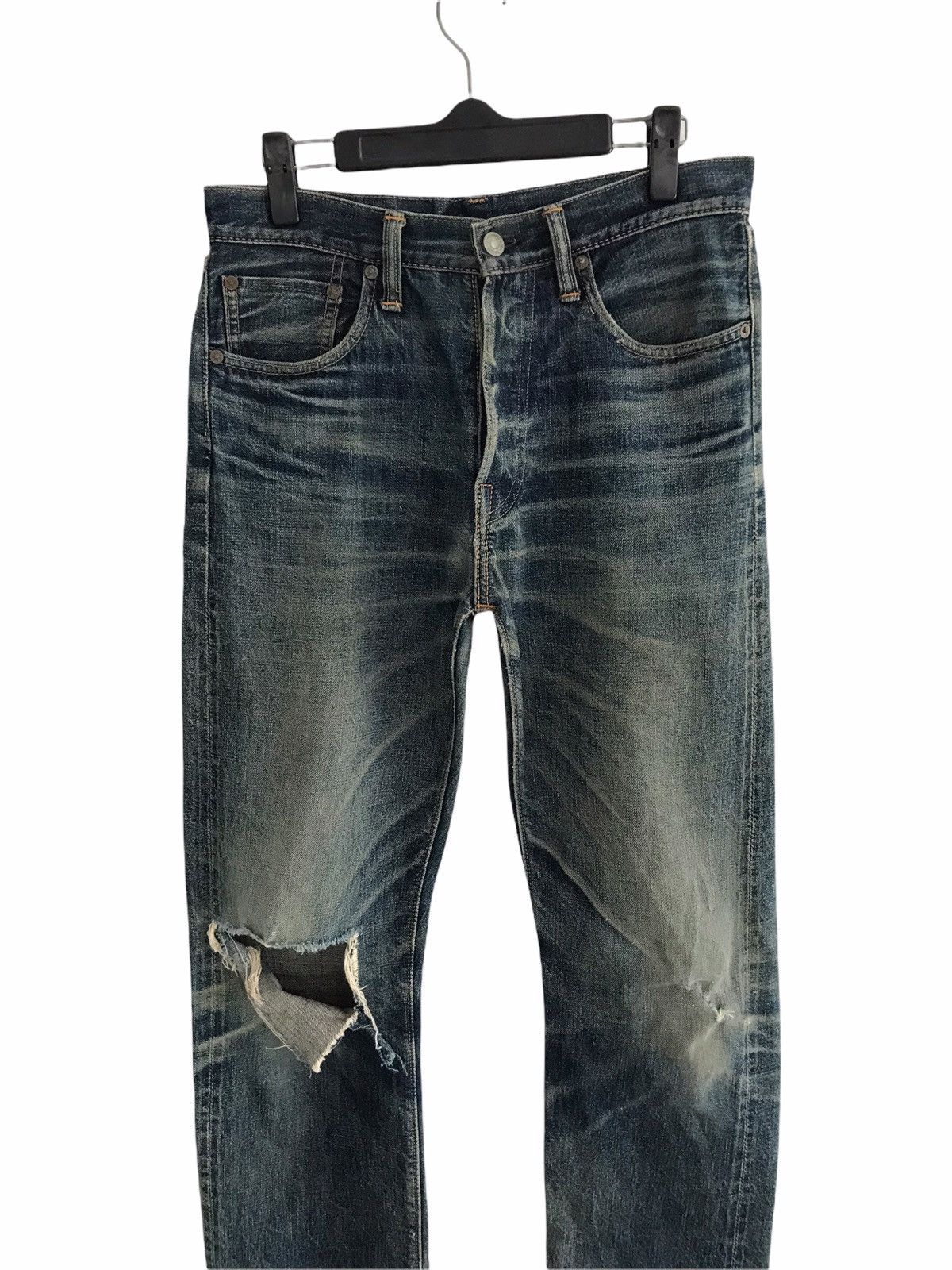 Warehouse Vintage WAREHOUSE Kenji & Kenichi Shiotani Distressed Jeans Size US 29 - 2 Thumbnail