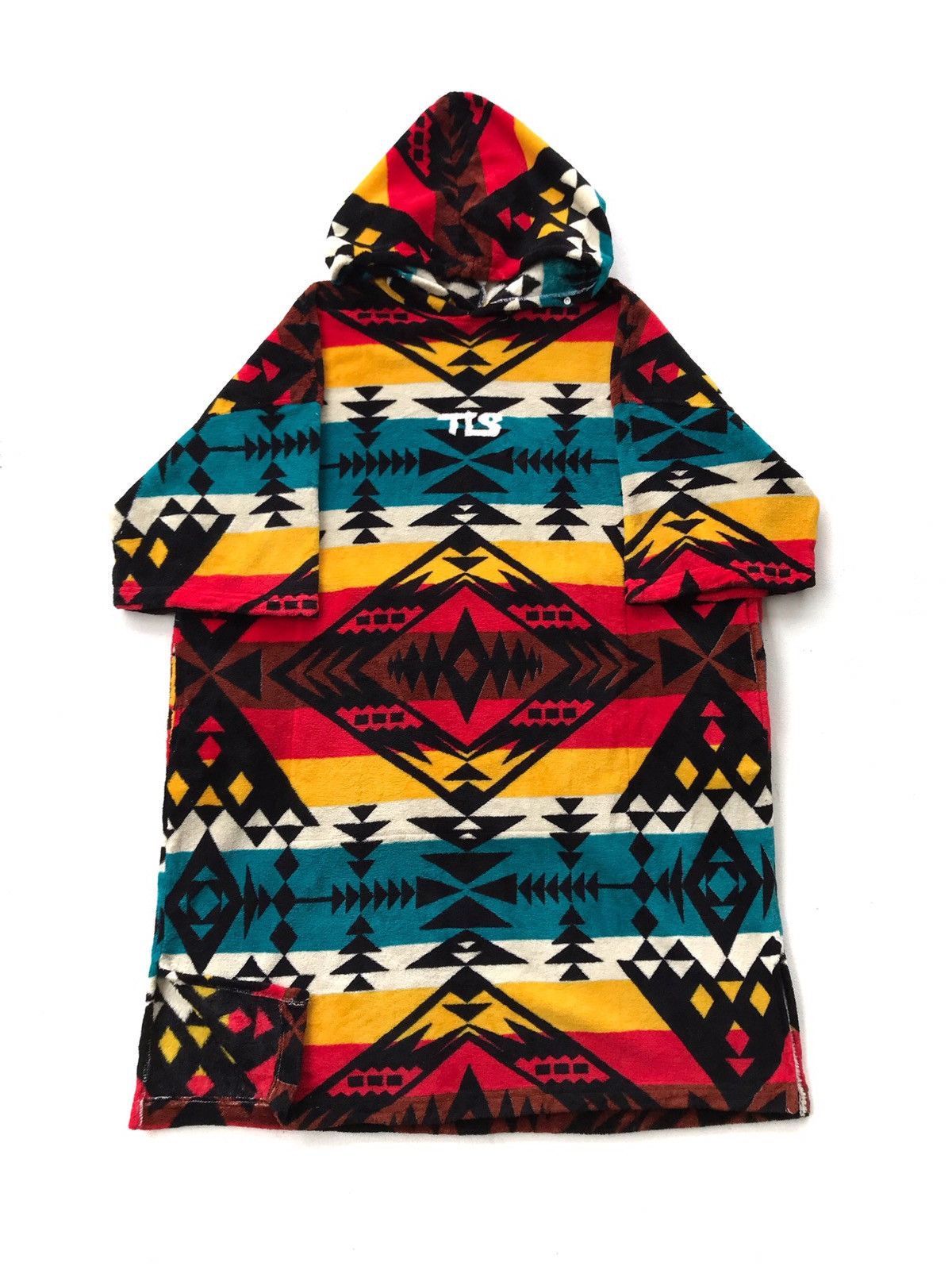 Japanese Brand One World Japan Navajo Fine Fleece Hooded Pullover Robe Size US M / EU 48-50 / 2 - 2 Thumbnail