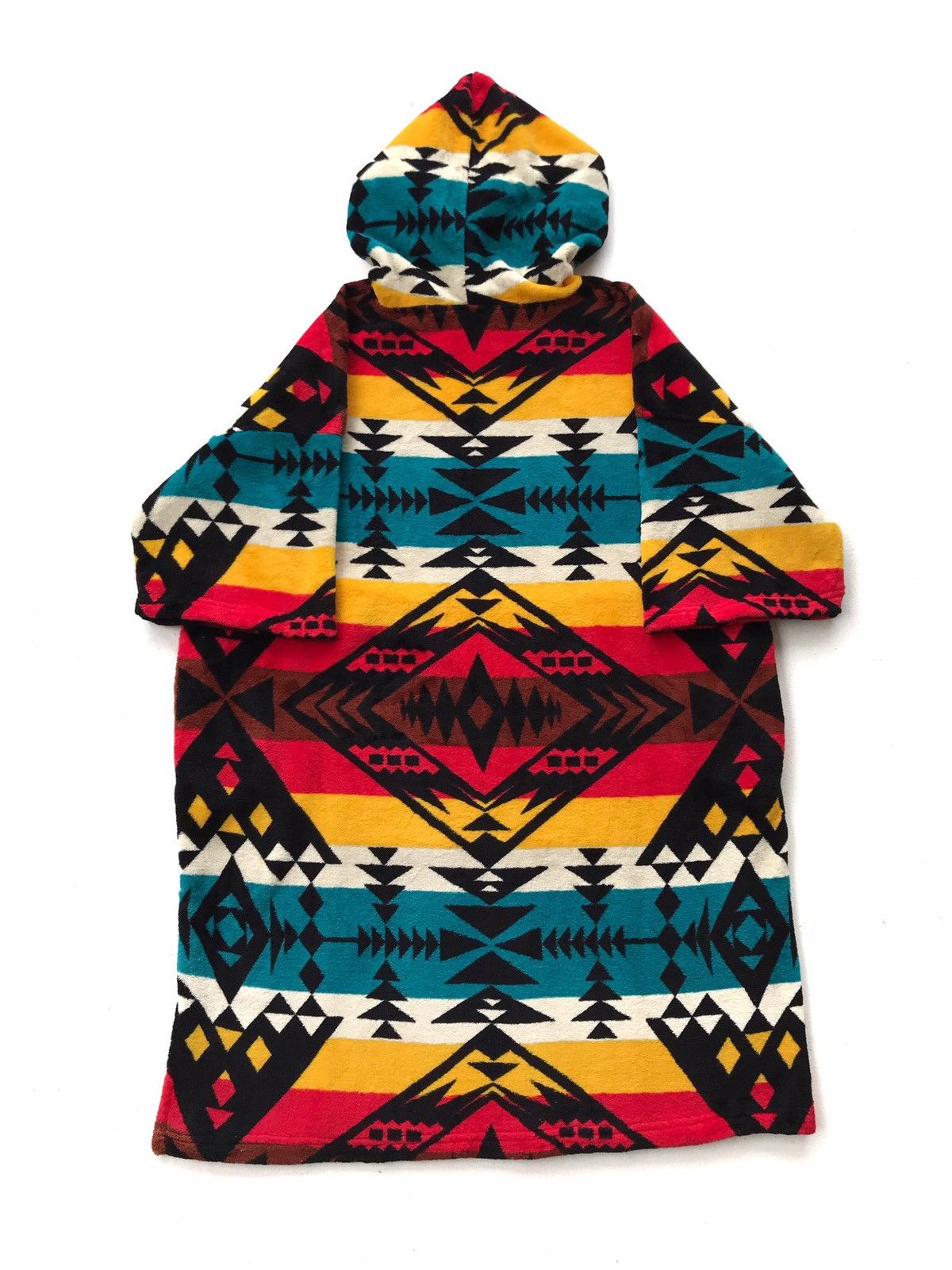 Japanese Brand One World Japan Navajo Fine Fleece Hooded Pullover Robe Size US M / EU 48-50 / 2 - 7 Thumbnail