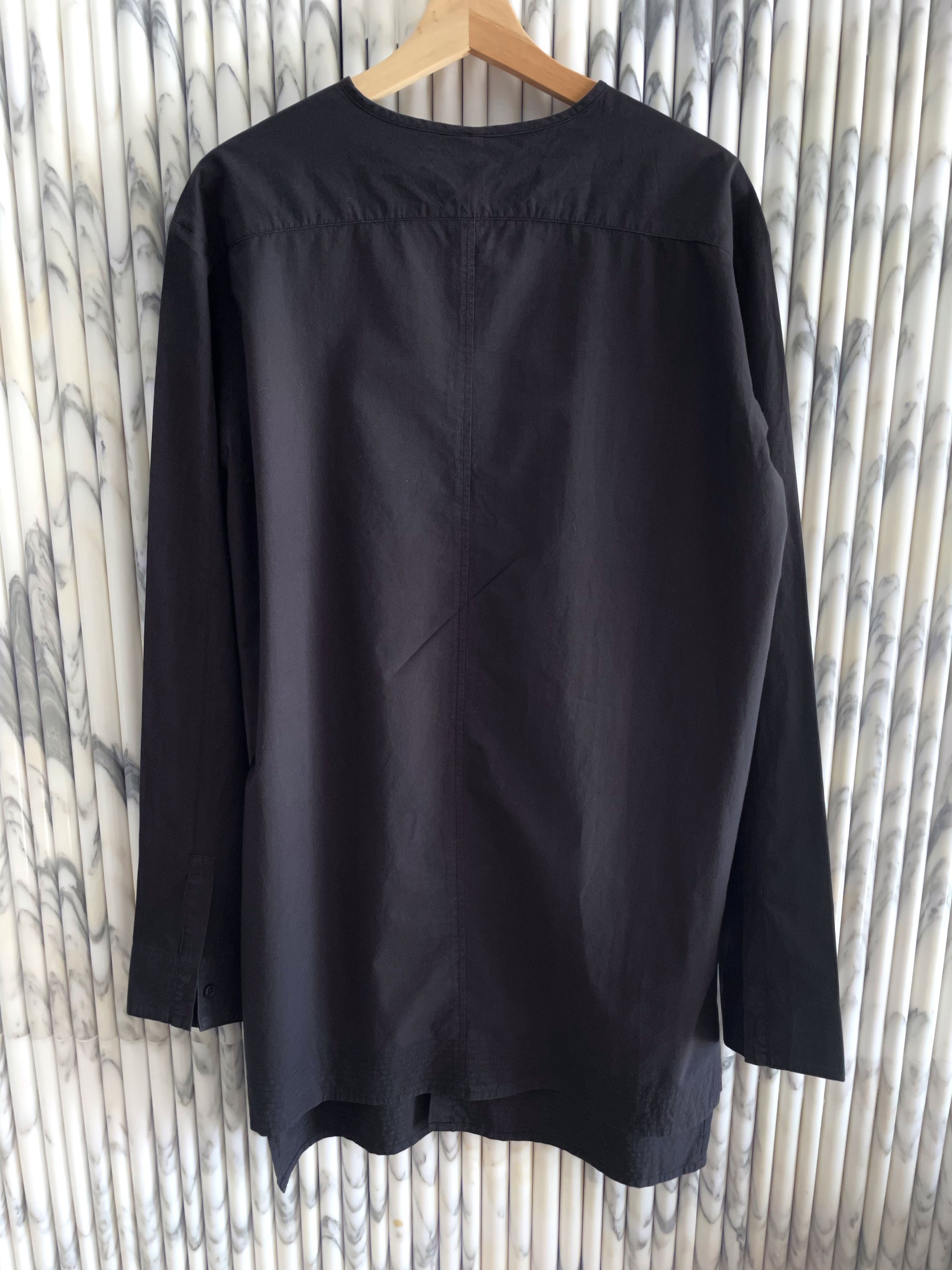 Damir Doma COLLARLESS ELONGATED COTTON TUNIC SHIRT Size US L / EU 52-54 / 3 - 5 Thumbnail