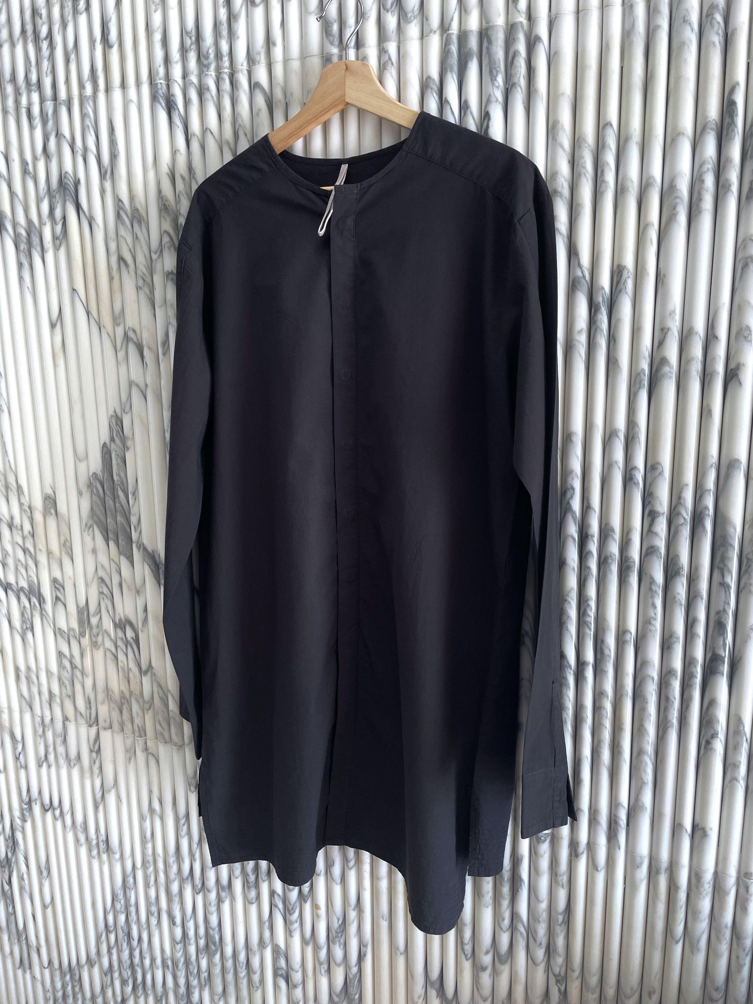 Damir Doma COLLARLESS ELONGATED COTTON TUNIC SHIRT Size US L / EU 52-54 / 3 - 2 Thumbnail