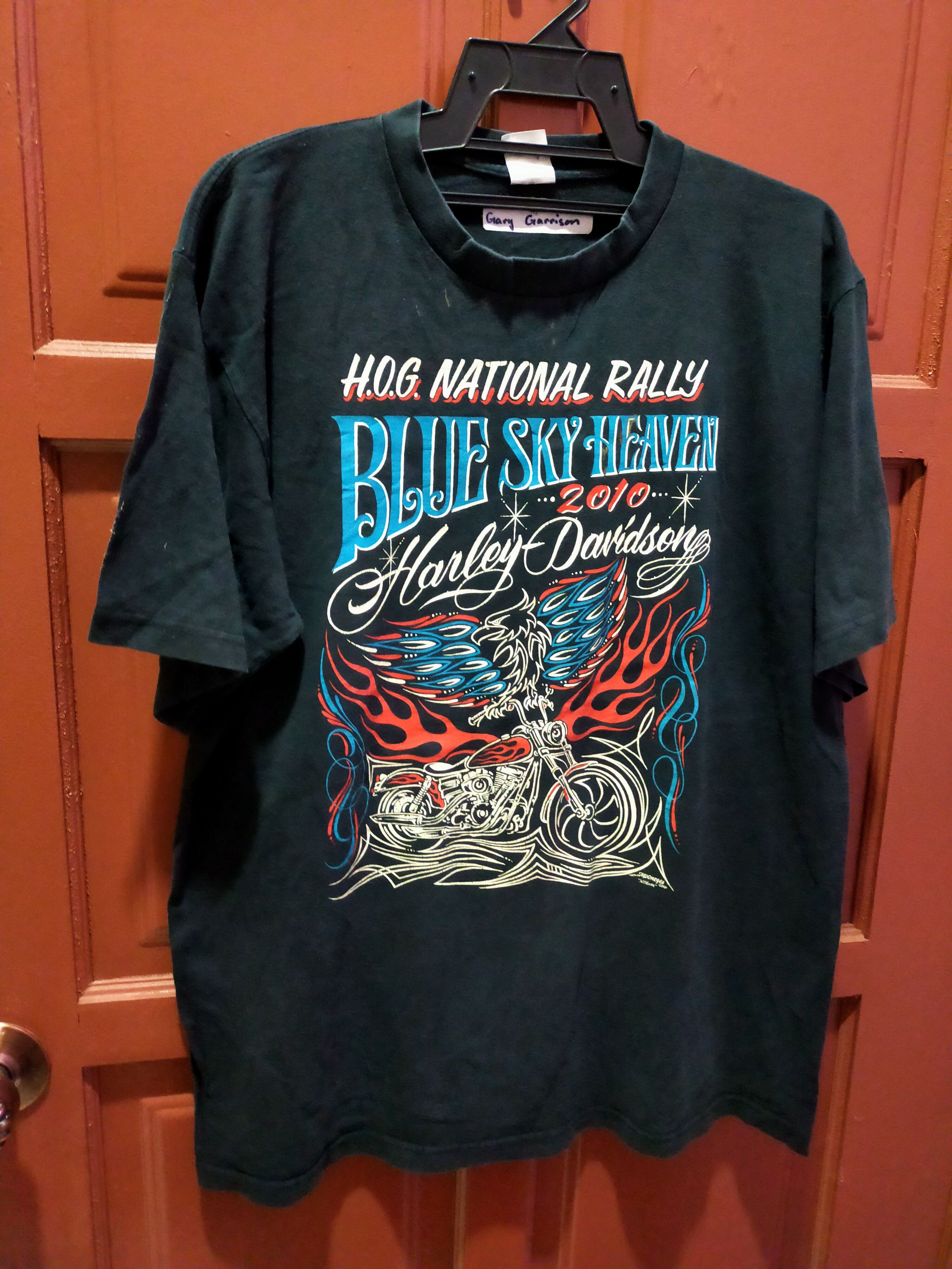 Harley Davidson 🔥Rare🔥Vintage Harley Davidson Blue Sky Heaven Thrashed tee Size US XL / EU 56 / 4 - 1 Thumbnail