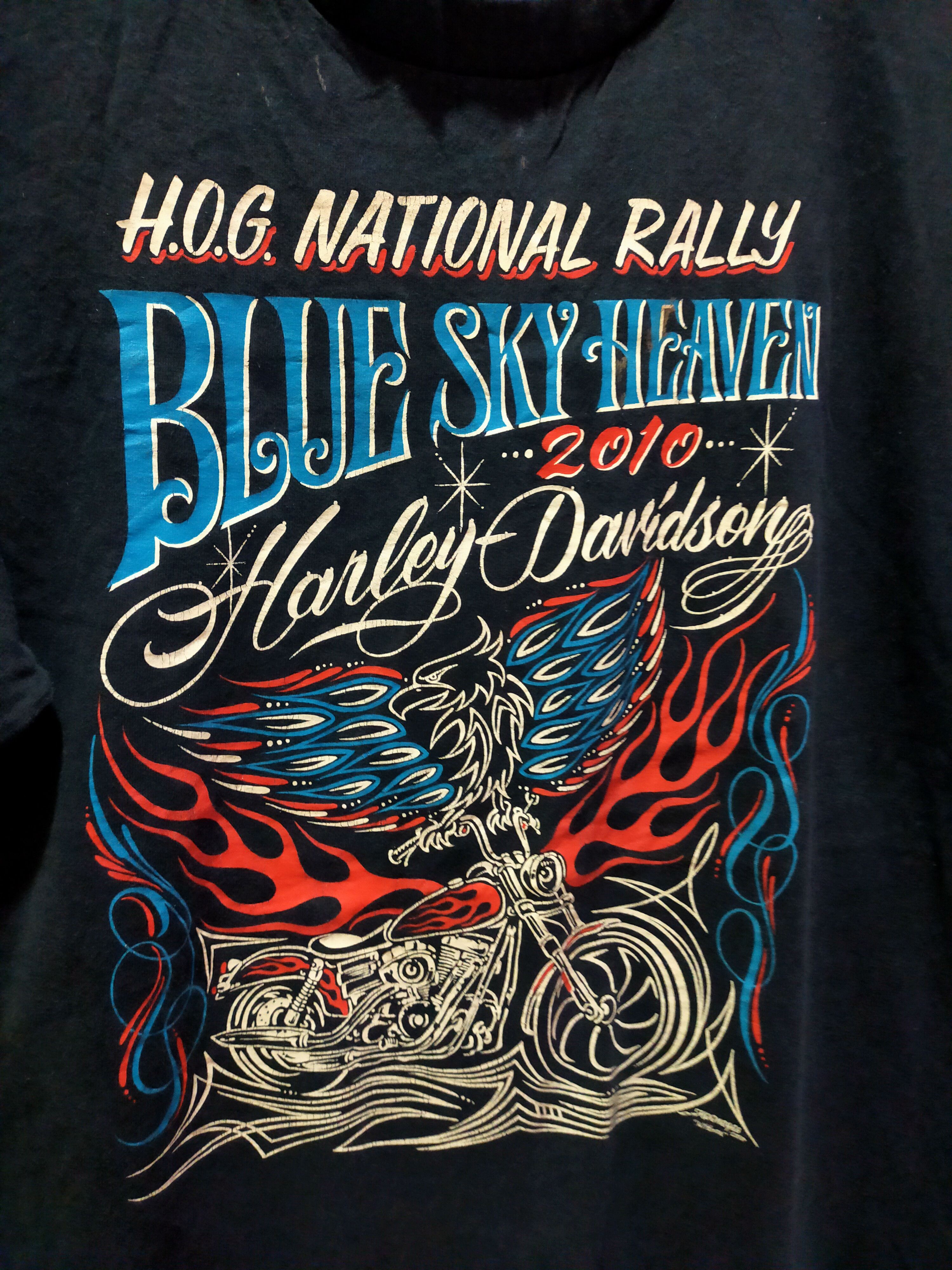 Harley Davidson 🔥Rare🔥Vintage Harley Davidson Blue Sky Heaven Thrashed tee Size US XL / EU 56 / 4 - 2 Thumbnail