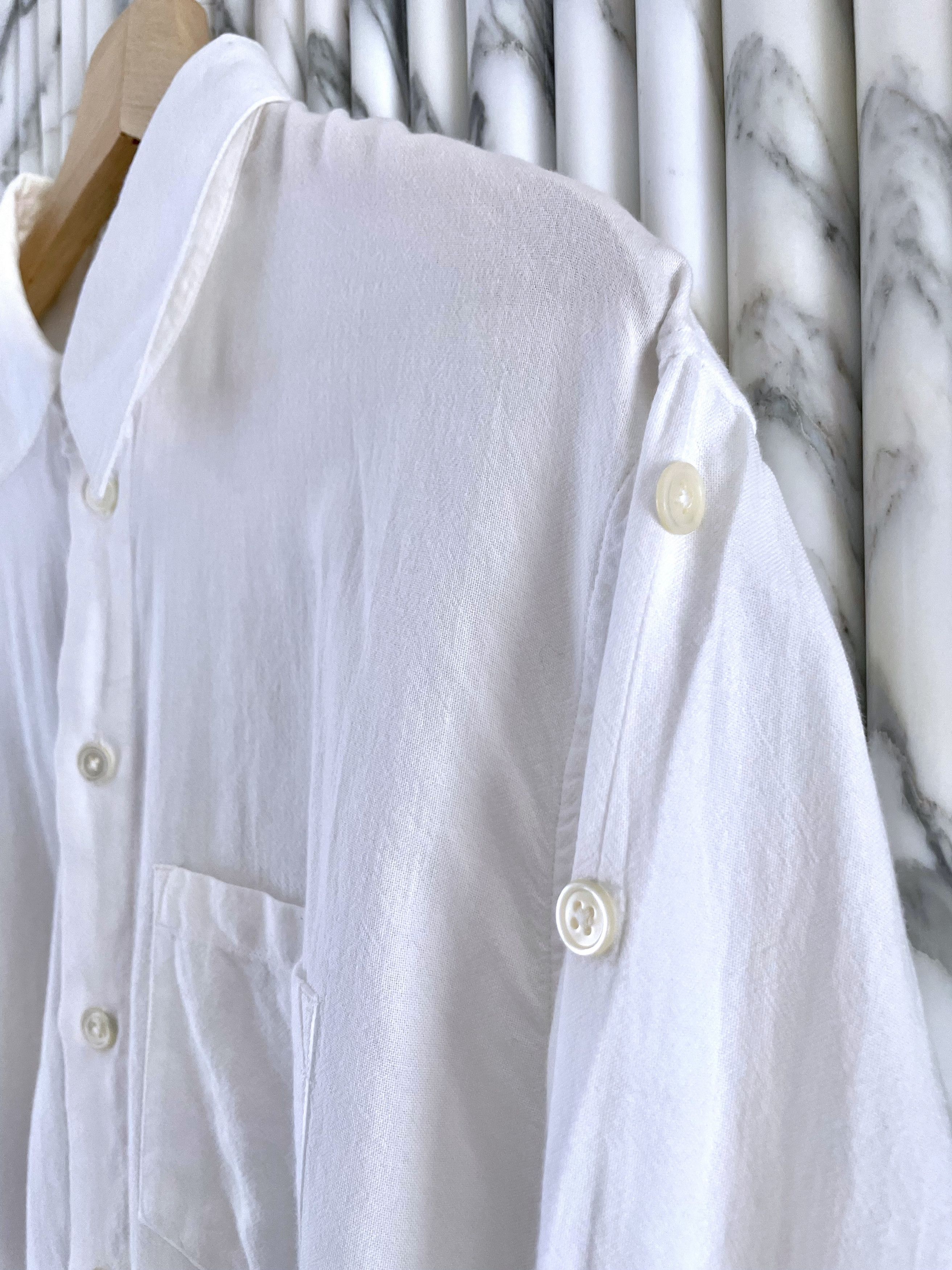 Ann Demeulemeester RARE BRAIDED FRINGE HEM COTTON DRESS SHIRT Size US XL / EU 56 / 4 - 7 Thumbnail