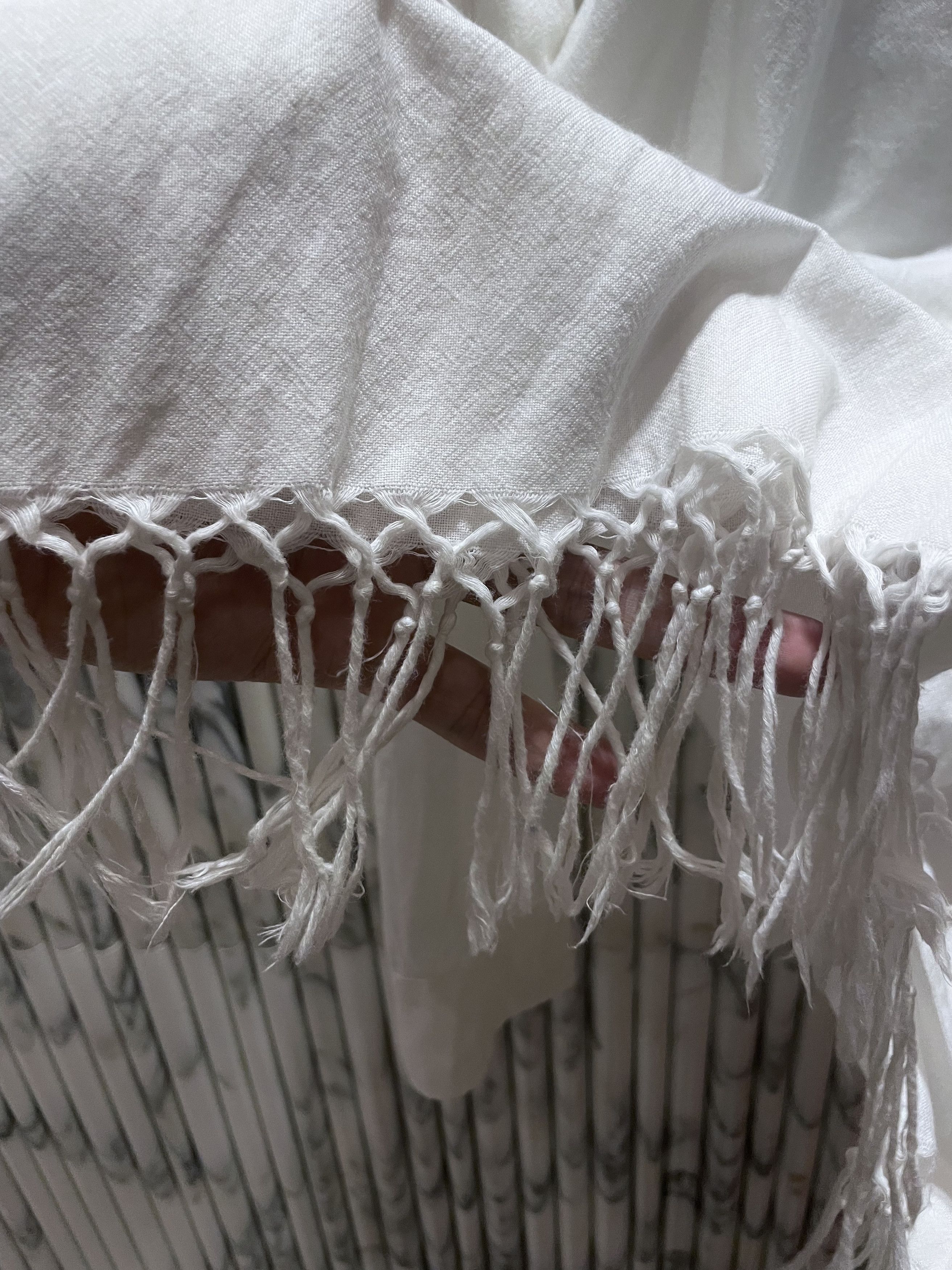 Ann Demeulemeester RARE BRAIDED FRINGE HEM COTTON DRESS SHIRT Size US XL / EU 56 / 4 - 14 Thumbnail
