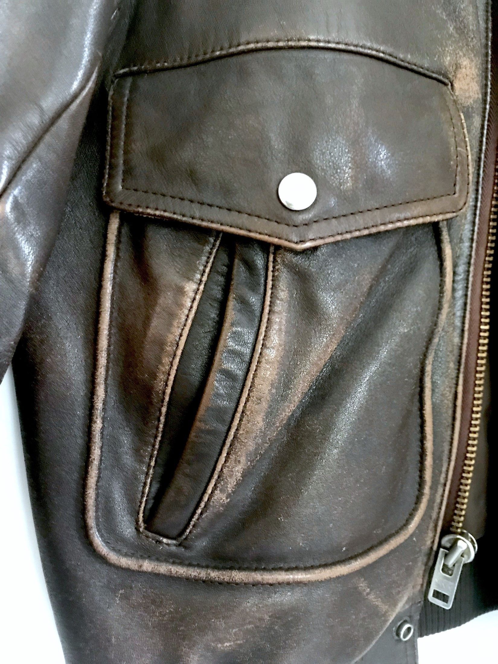 Vintage FINAL DROP 70'S A2 AVIATOR BOMBER IN DISTRESSED LEATHER Size US M / EU 48-50 / 2 - 9 Thumbnail