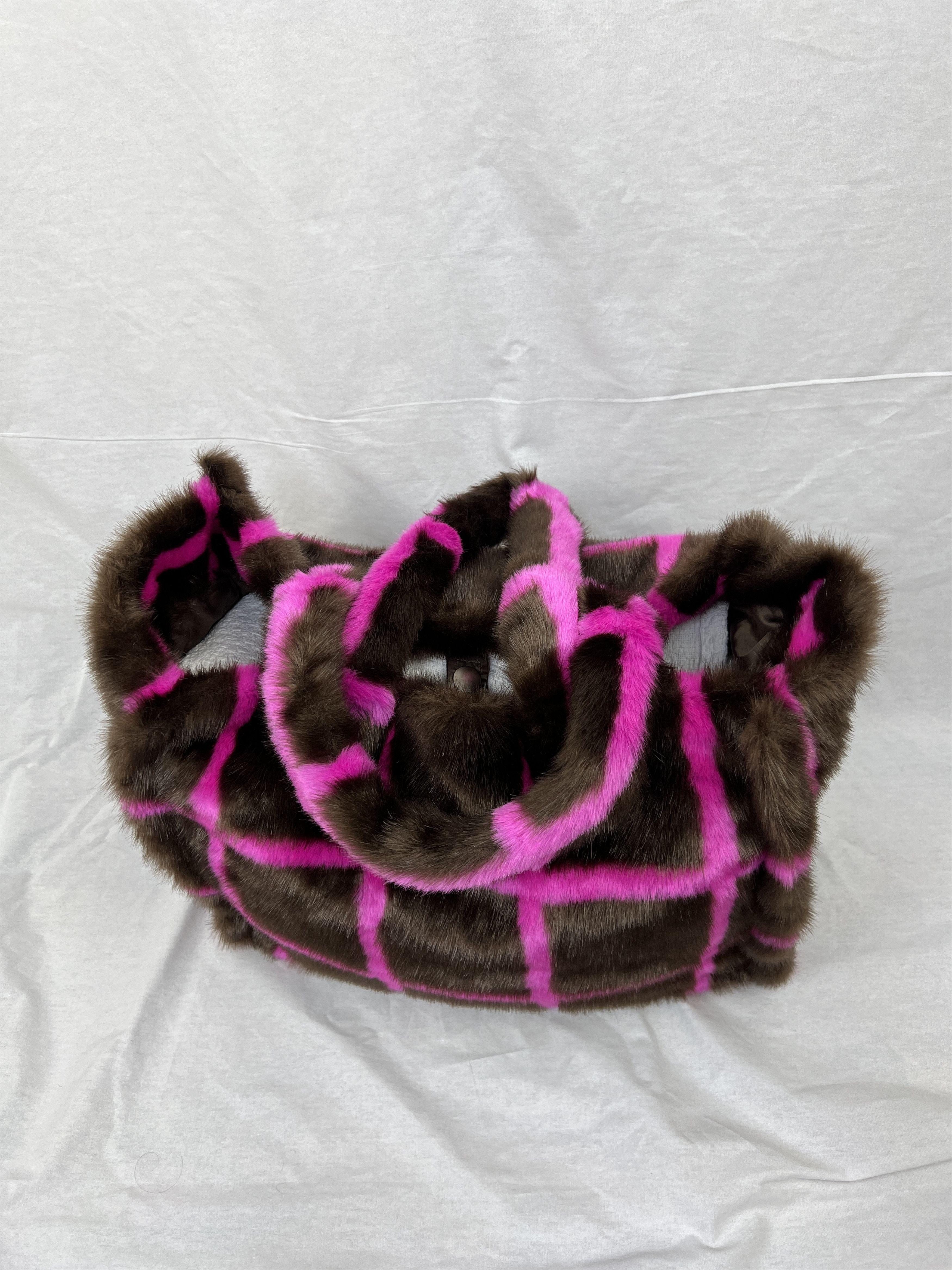 STAND STUDIO Stand Studio Faux Fur Large Tote Bag Check Size ONE SIZE - 8 Thumbnail