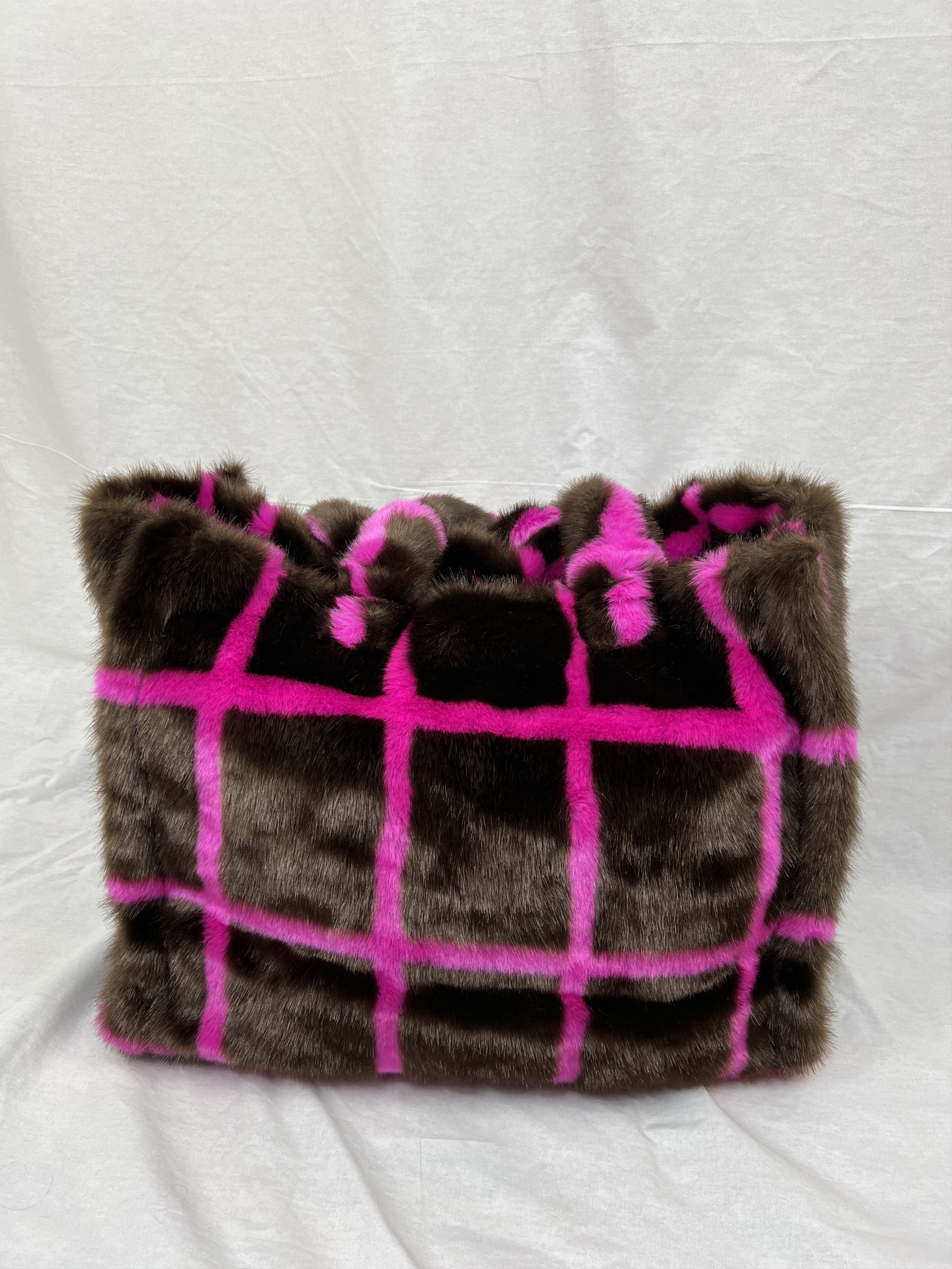 STAND STUDIO Stand Studio Faux Fur Large Tote Bag Check Size ONE SIZE - 5 Thumbnail