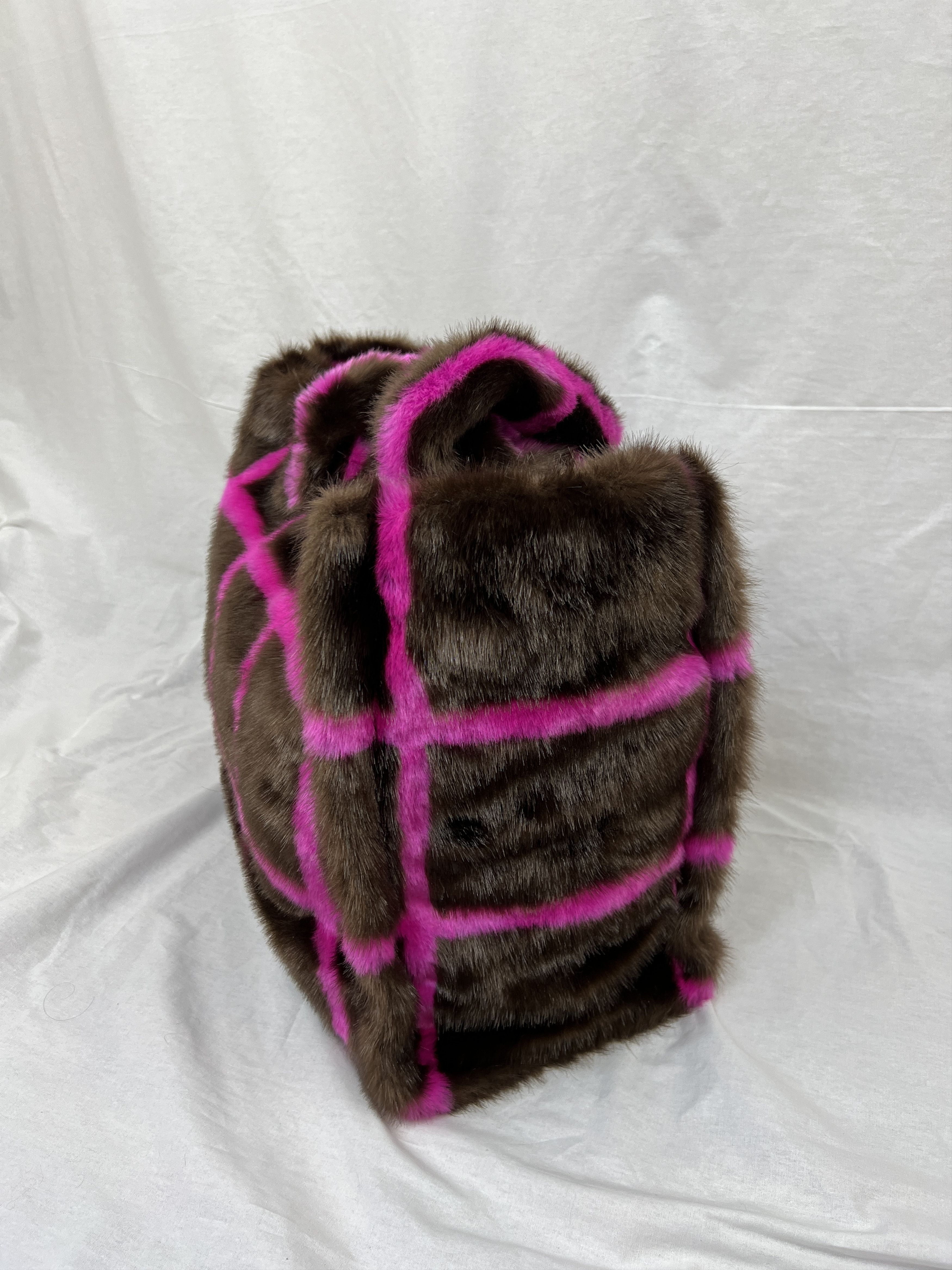 STAND STUDIO Stand Studio Faux Fur Large Tote Bag Check Size ONE SIZE - 6 Thumbnail