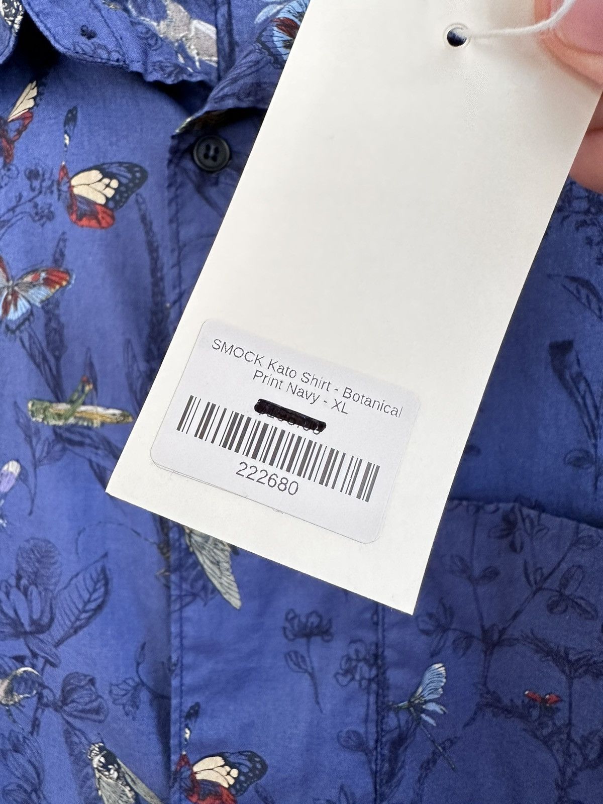Japanese Brand Smock Japan Kato Shirt in Botanical Print Navy Grailed