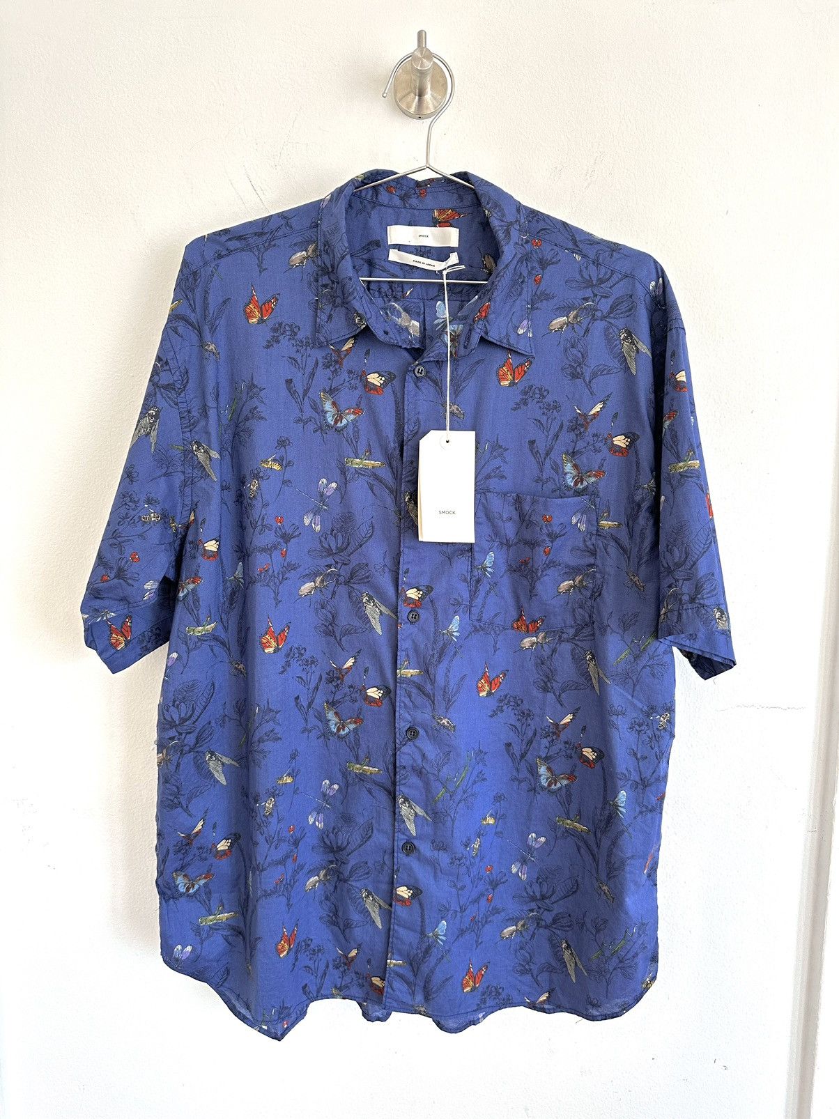 Japanese Brand Smock Japan Kato Shirt in Botanical Print Navy Grailed