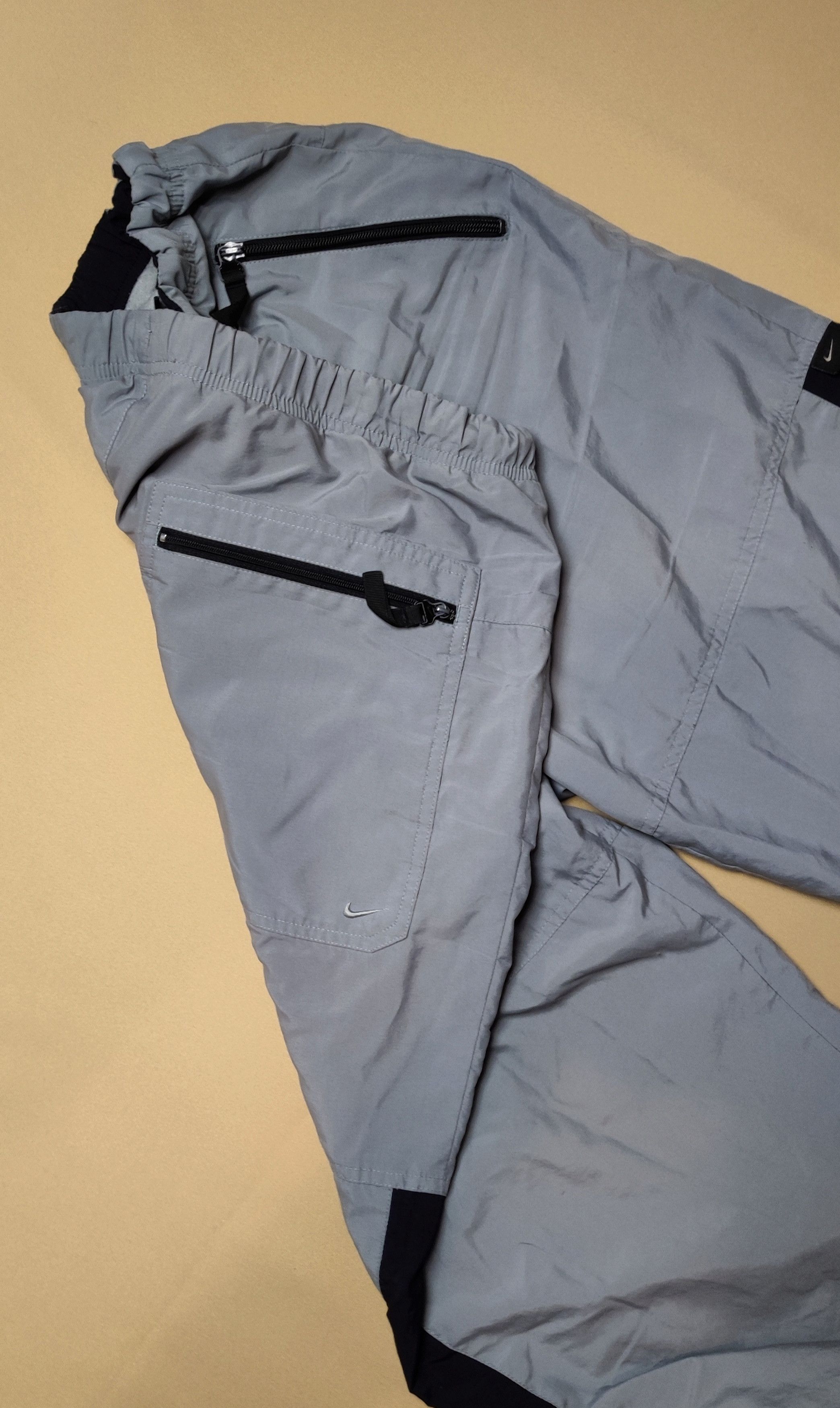 Nike × Vintage Vintage Y2K Nike Nylon Drill Track Pants (Size L) Size US 34 / EU 50 - 9 Thumbnail