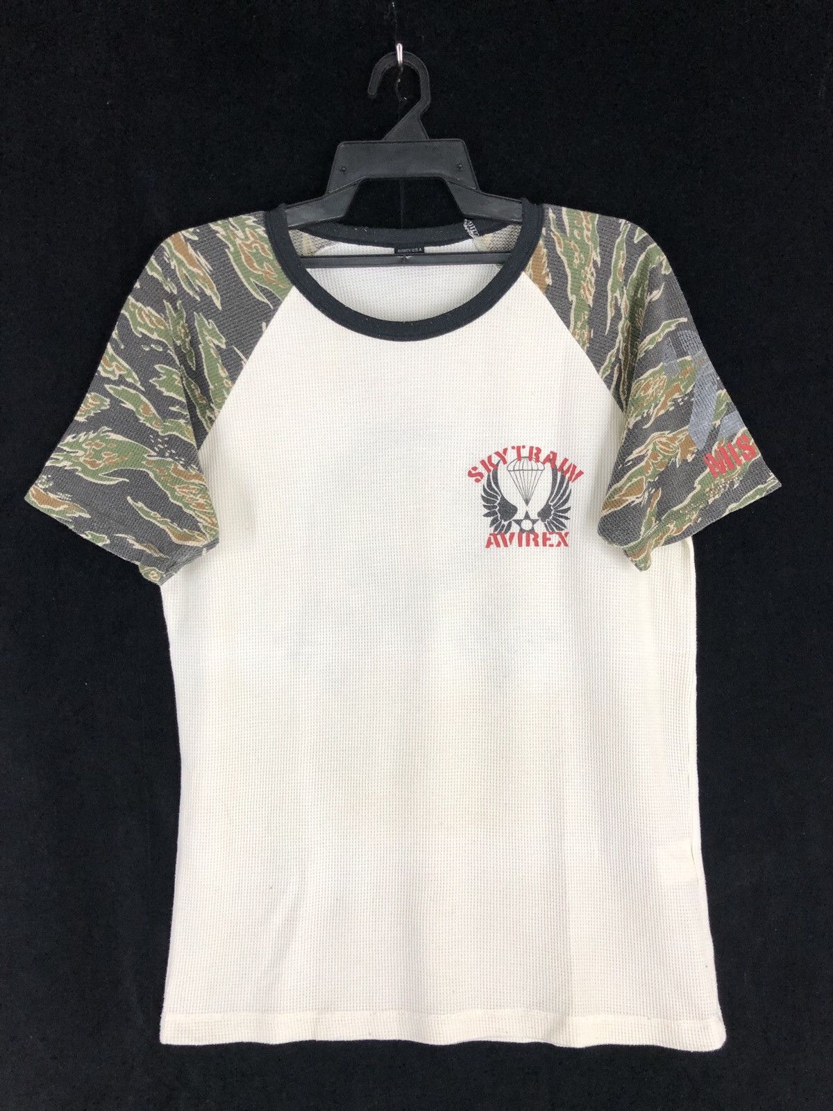 Avirex × Vintage Rare Vintage Avirex Skytrain Tiger Camo Sleeve Shirt Size US XL / EU 56 / 4 - 2 Thumbnail