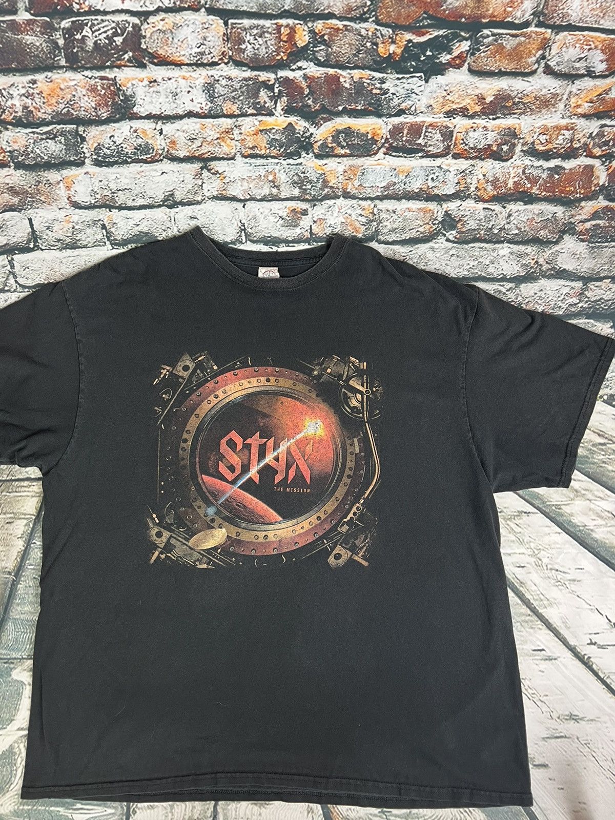 T-shirt Concert Styx 2008, Noir, Taille M Pour Homme, Coton, Look Rock