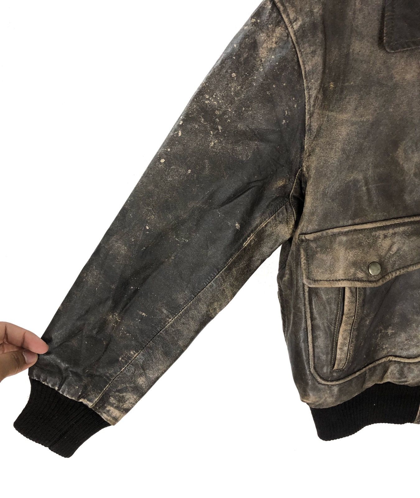 Genuine Leather Vintage Le Tigre Envers Leather Bomber Jacket – Sherpa Lined Size US M / EU 48-50 / 2 - 4 Thumbnail