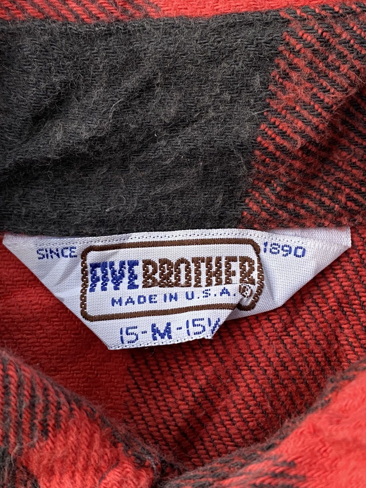 Vintage Vintage Five Brother Flannel Shirt Size US L / EU 52-54 / 3 - 3 Thumbnail