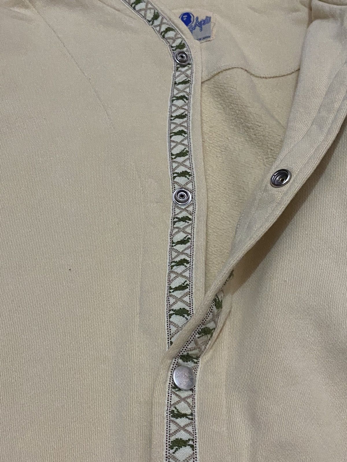 Bape × Vintage Vintage 90s Bape Soldier Button Up Sweatshirt Size US L / EU 52-54 / 3 - 3 Thumbnail