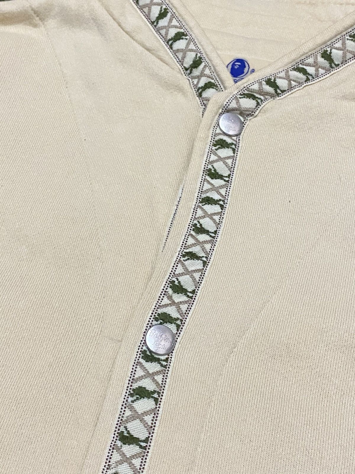 Bape × Vintage Vintage 90s Bape Soldier Button Up Sweatshirt Size US L / EU 52-54 / 3 - 4 Thumbnail