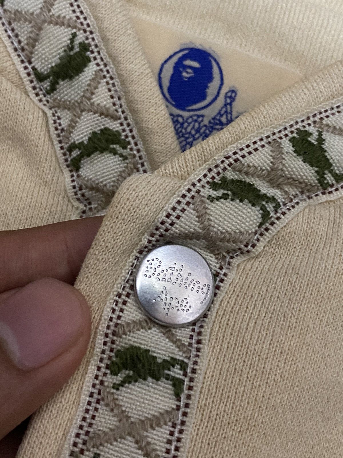 Bape Vintage 90s Bape Soldier Button Up Sweatshirt Size US L / EU 52-54 / 3 - 6 Thumbnail