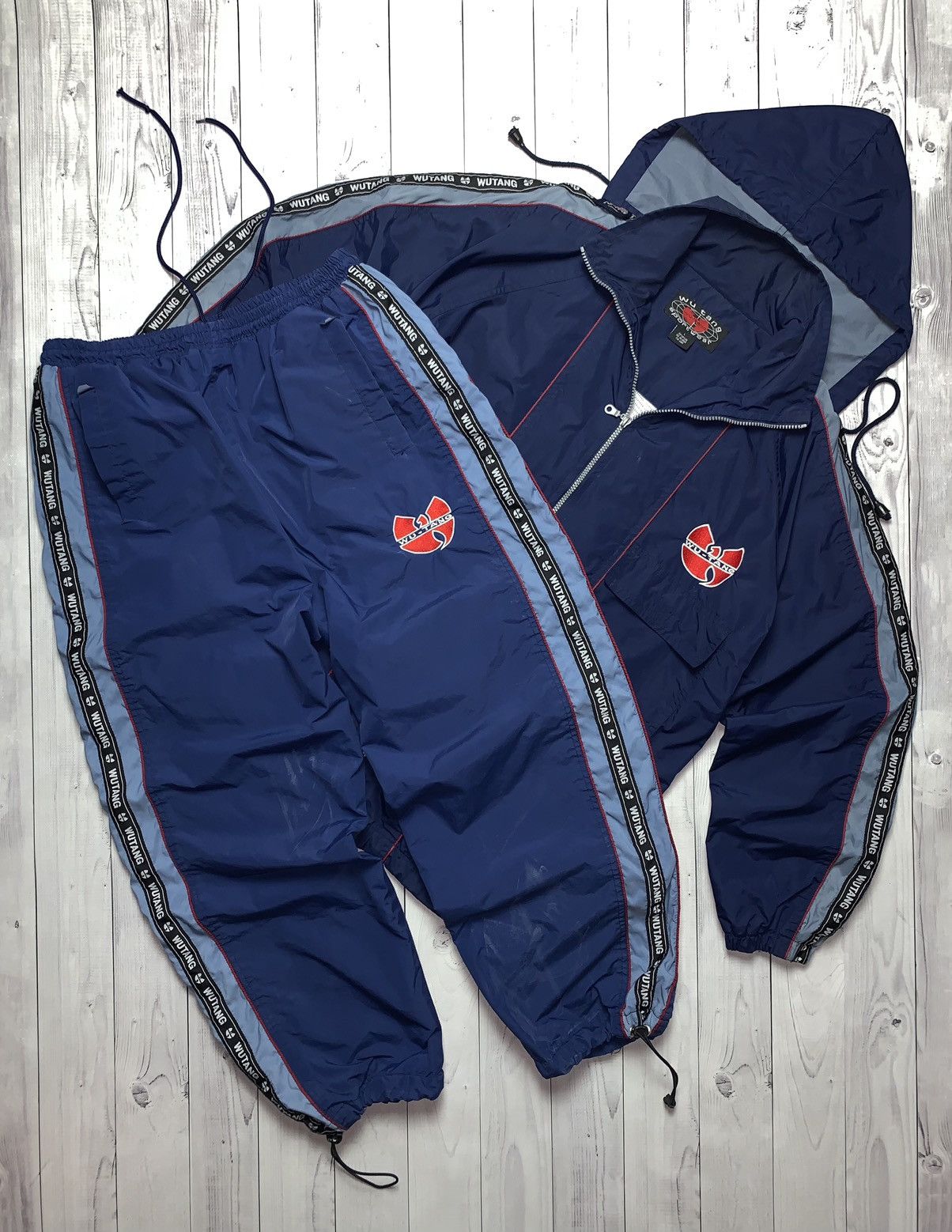 Vintage × Wu-Tang Clan Vintage Wu-Tang track suit drill pants Y2K jacket big logo Size US L / EU 52-54 / 3 - 1 Thumbnail
