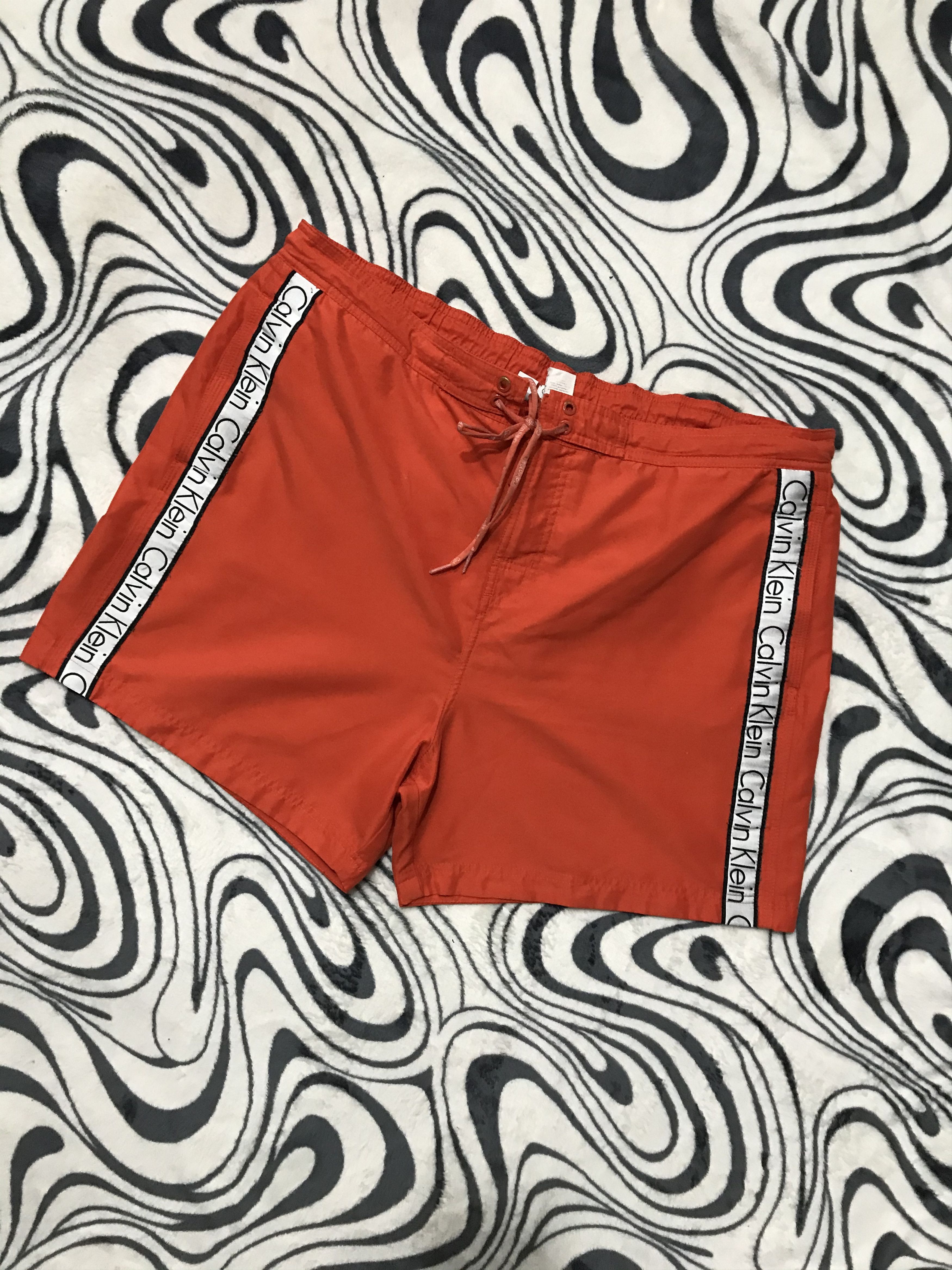 Calvin Klein × Vintage Calvin Klein Mens Nylon Swim Shorts Size US 36 / EU 52 - 1 Thumbnail