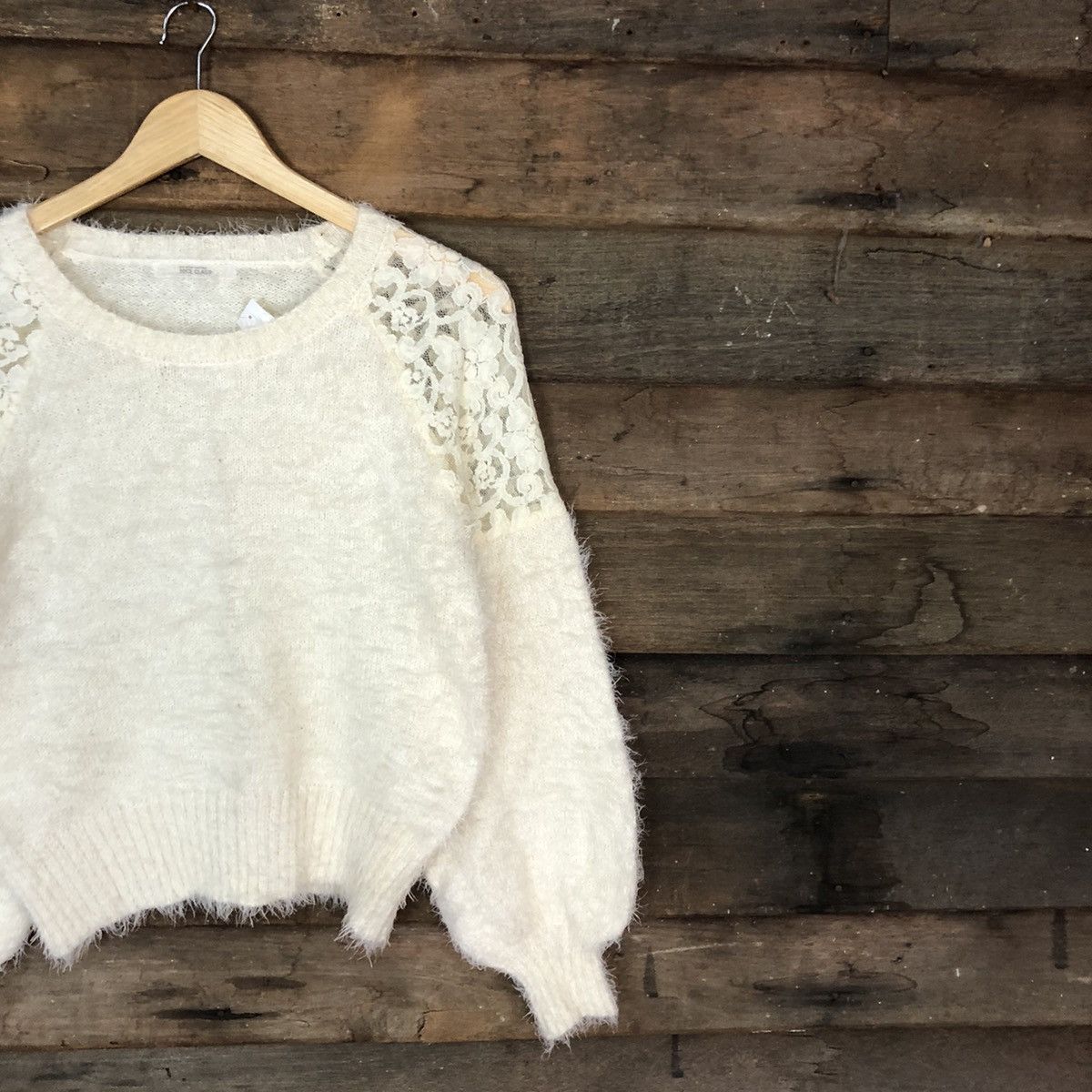 Homespun Knitwear × Japanese Brand DL Nice Claup White Mohair Shag Shaggy Knitwear #B620 Size S / US 4 / IT 40 - 5 Thumbnail