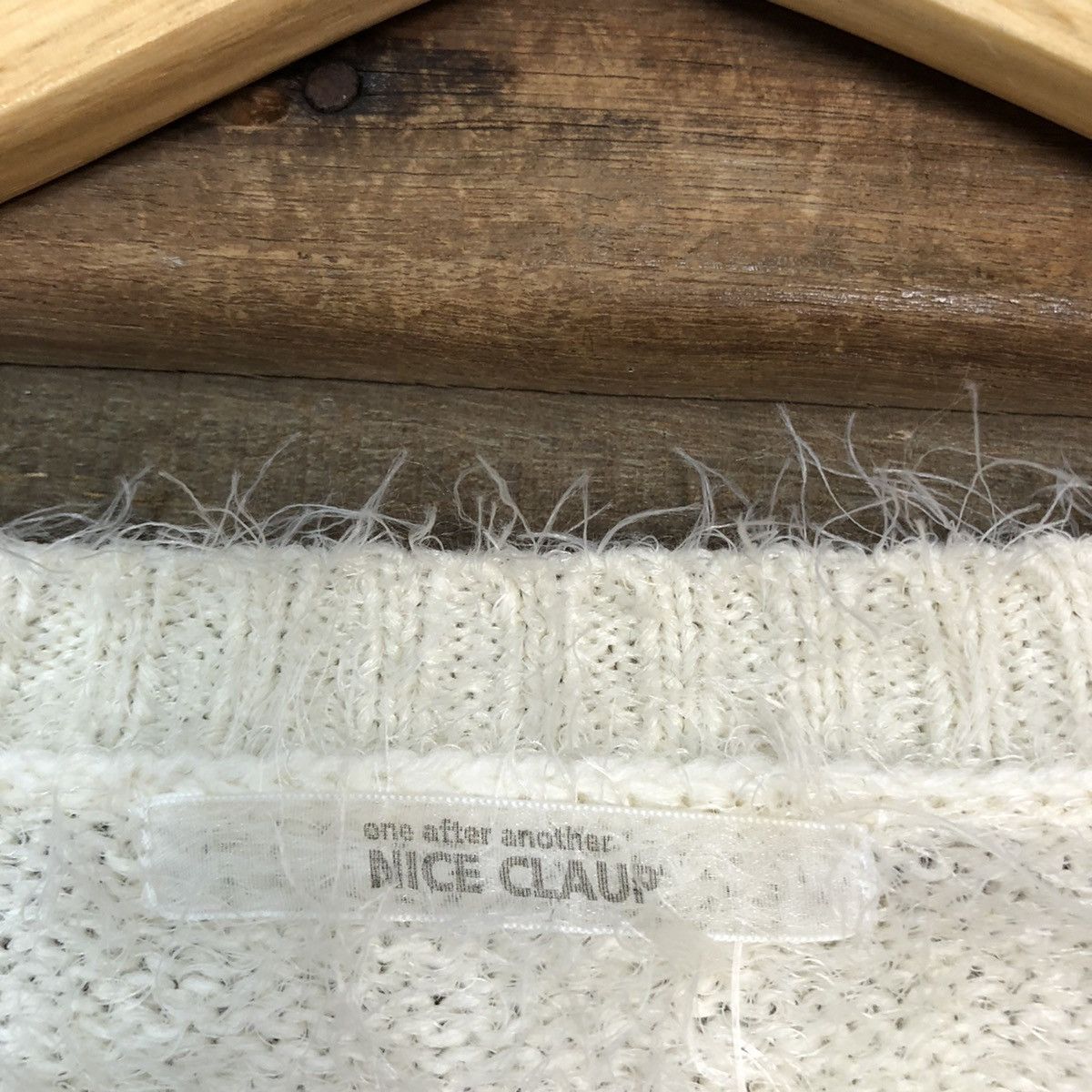 Homespun Knitwear × Japanese Brand DL Nice Claup White Mohair Shag Shaggy Knitwear #B620 Size S / US 4 / IT 40 - 11 Thumbnail