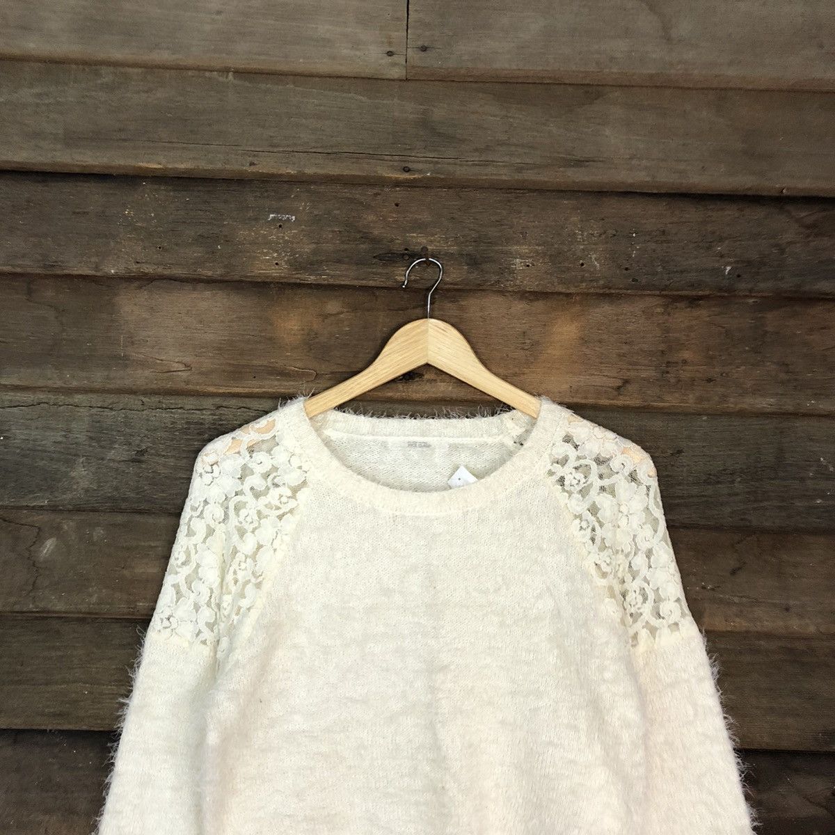 Homespun Knitwear × Japanese Brand DL Nice Claup White Mohair Shag Shaggy Knitwear #B620 Size S / US 4 / IT 40 - 2 Thumbnail