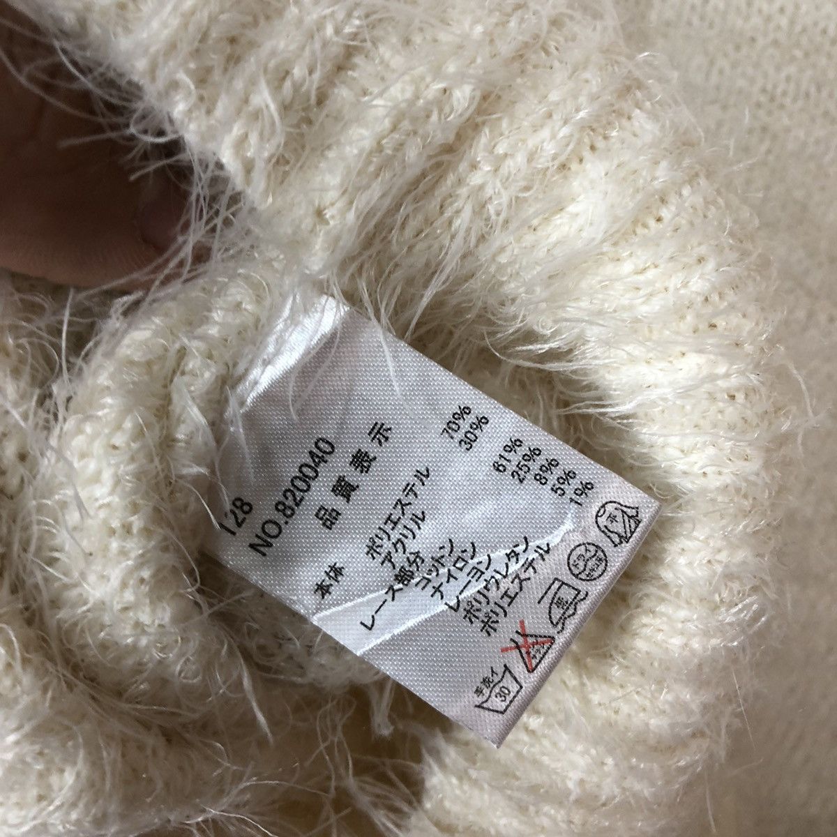 Homespun Knitwear × Japanese Brand DL Nice Claup White Mohair Shag Shaggy Knitwear #B620 Size S / US 4 / IT 40 - 13 Thumbnail