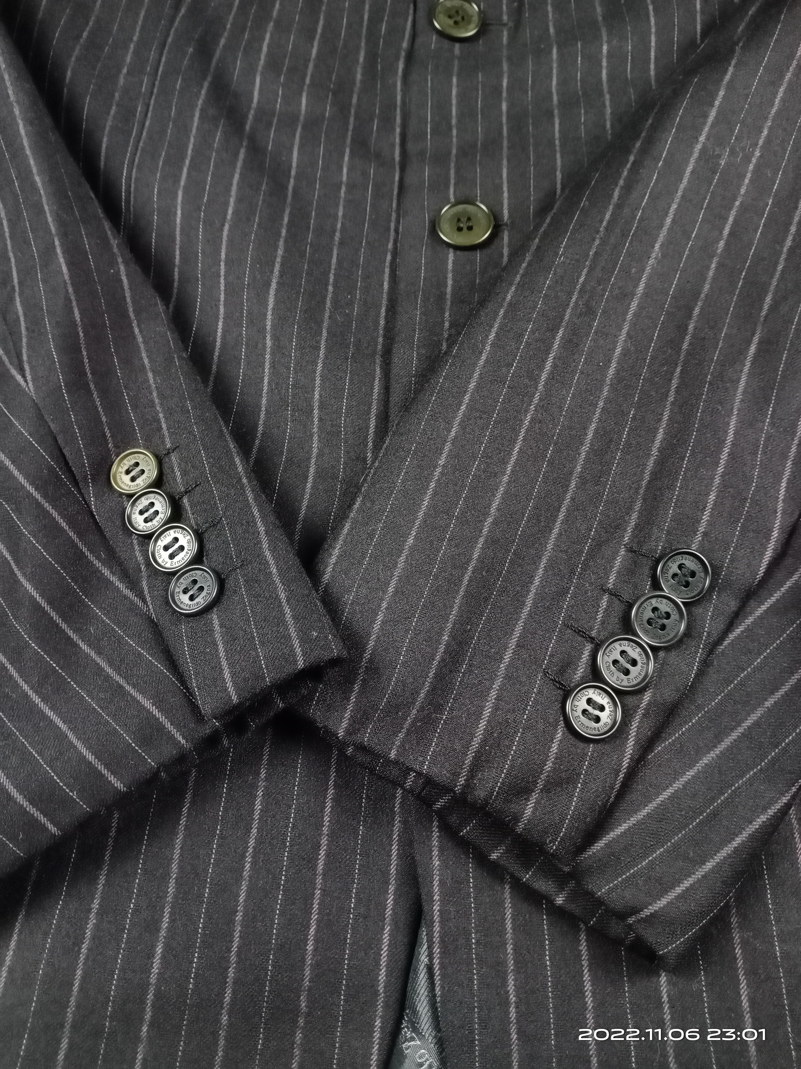 💥RARE💥Cloth By Ermenegildo Zegna Wool Stripe Blazer Jacket