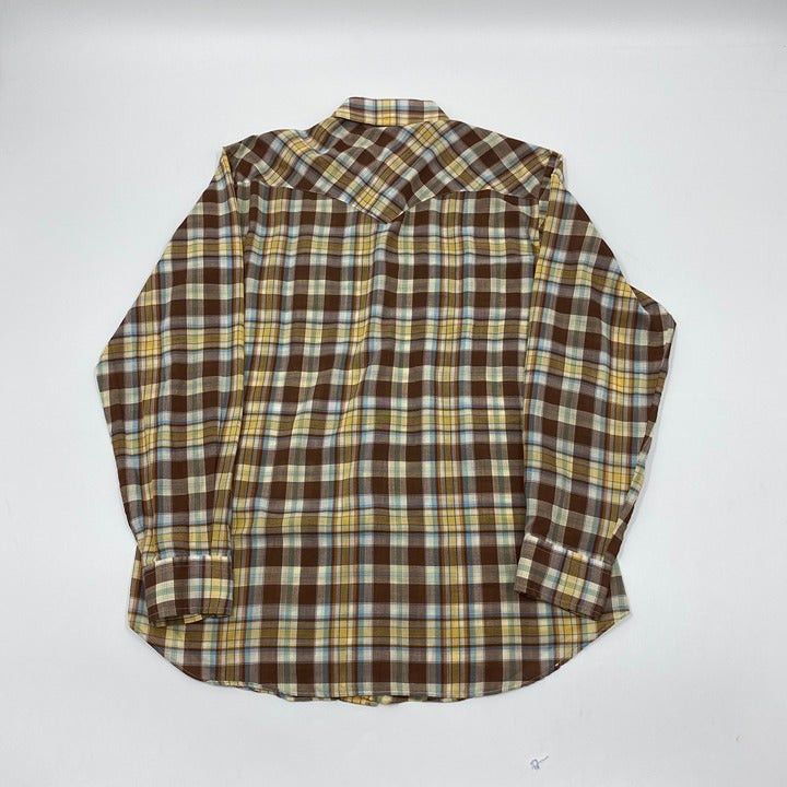Vintage Levi’s Big E Pearl Snap Button Down Size L Made In U