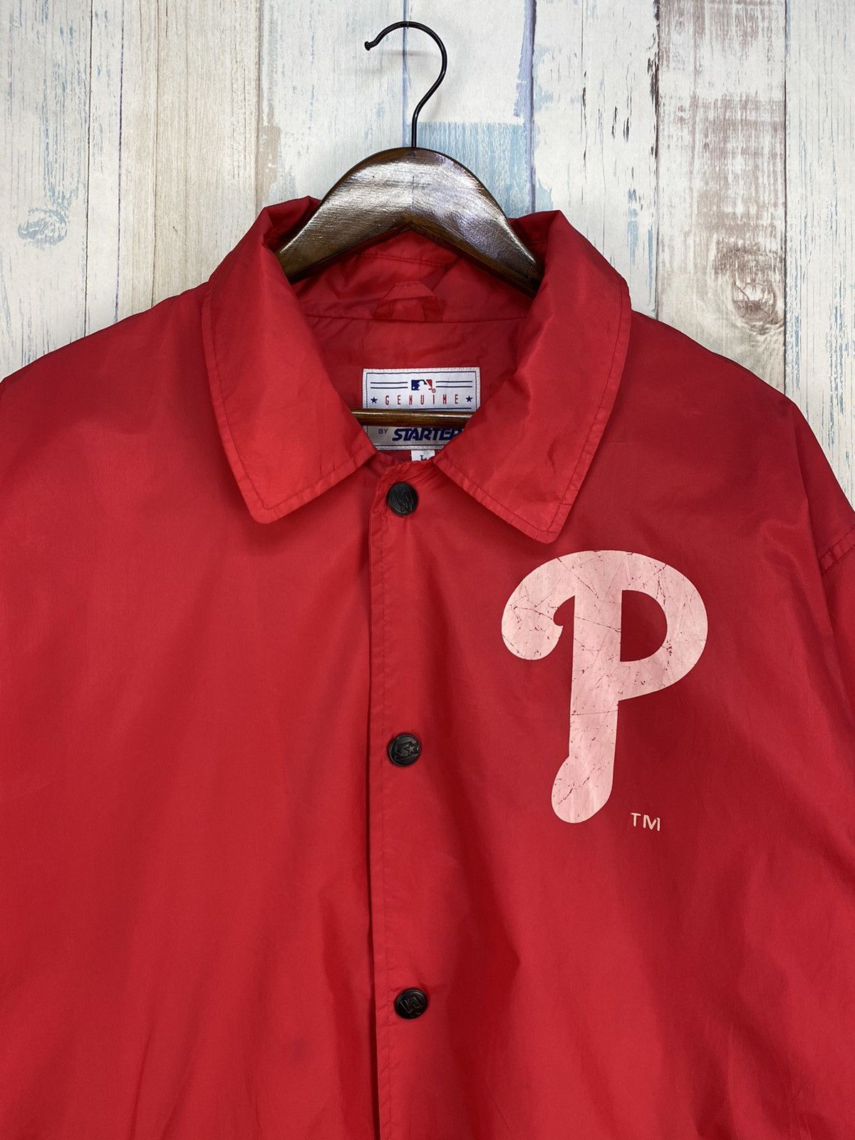 MLB Vintage 90s Lenny Dykstra Mlb Starter Coach Jacke Size US L / EU 52-54 / 3 - 3 Thumbnail