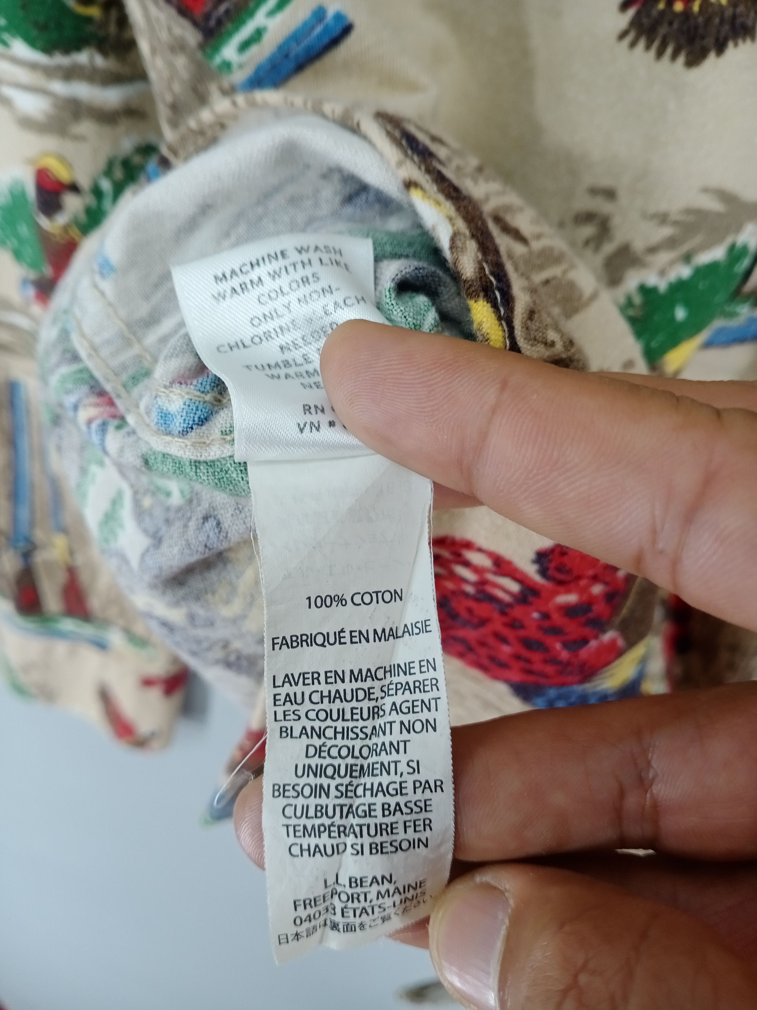 💥RARE💥L.L Bean Fullprint Button Ups Shirt