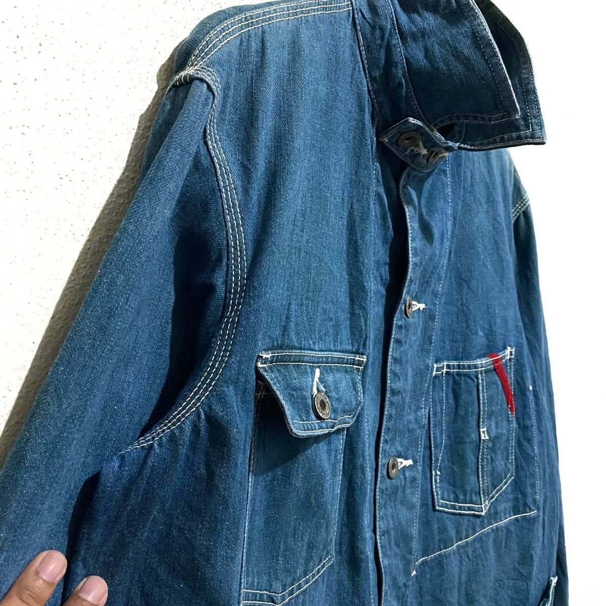 Edition Japan × Japanese Brand Vintage EXTRA EDITION indigo Workwear Coat Jacket Size US M / EU 48-50 / 2 - 2 Thumbnail
