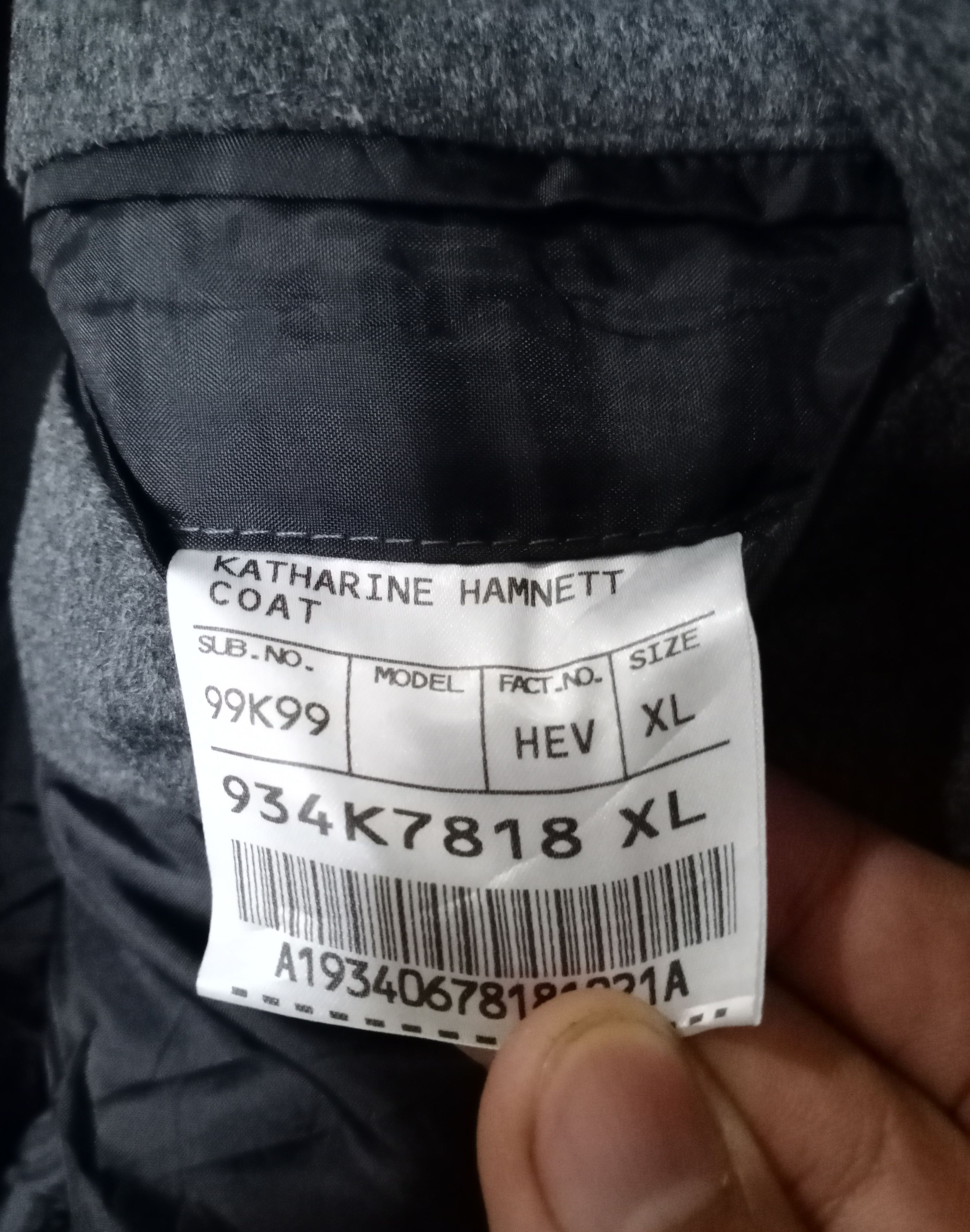 Designer × Japanese Brand × Katharine Hamnett London Katharine Hamnett London Wool Long Coat Jacket Size US M / EU 48-50 / 2 - 9 Thumbnail